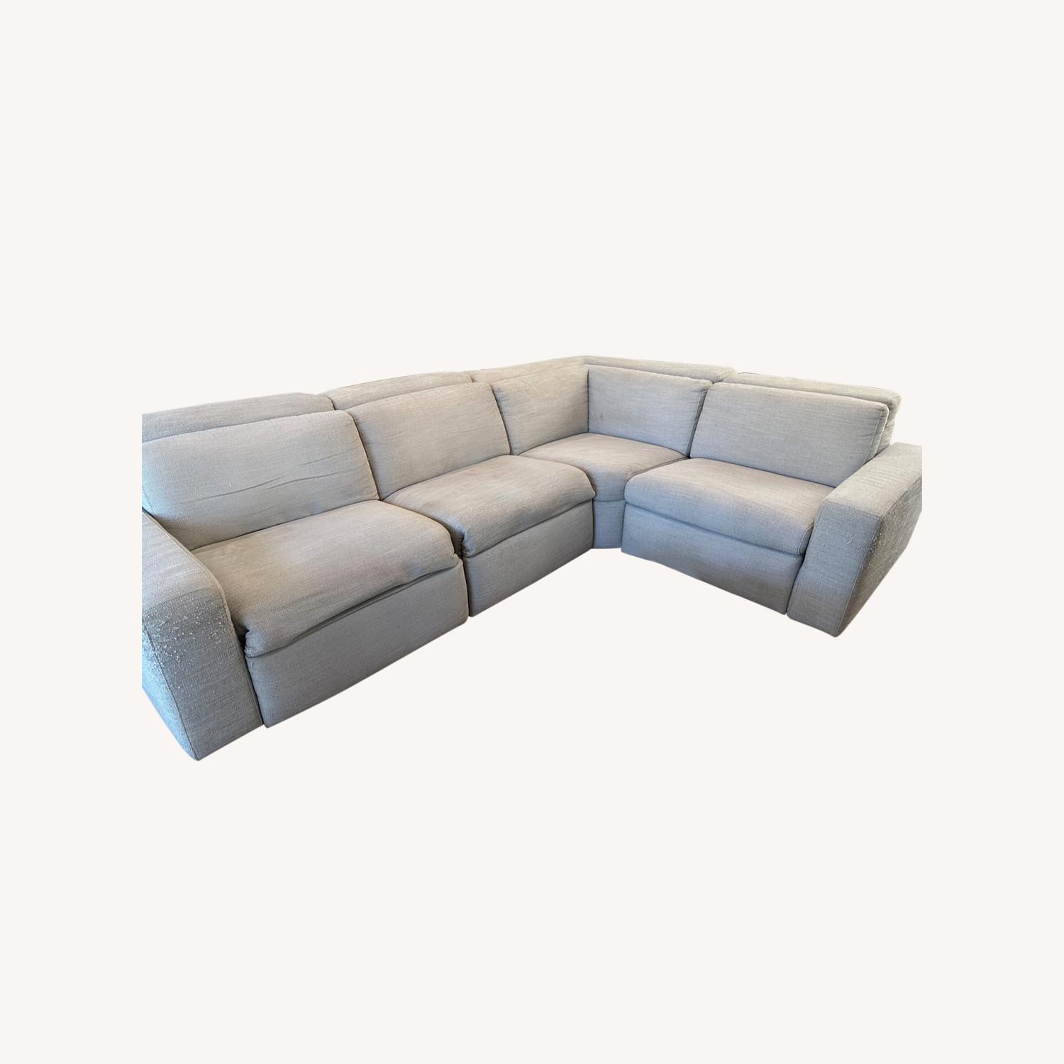 West Elm Enzo Sofa With Two Reclining Seats - image-0
