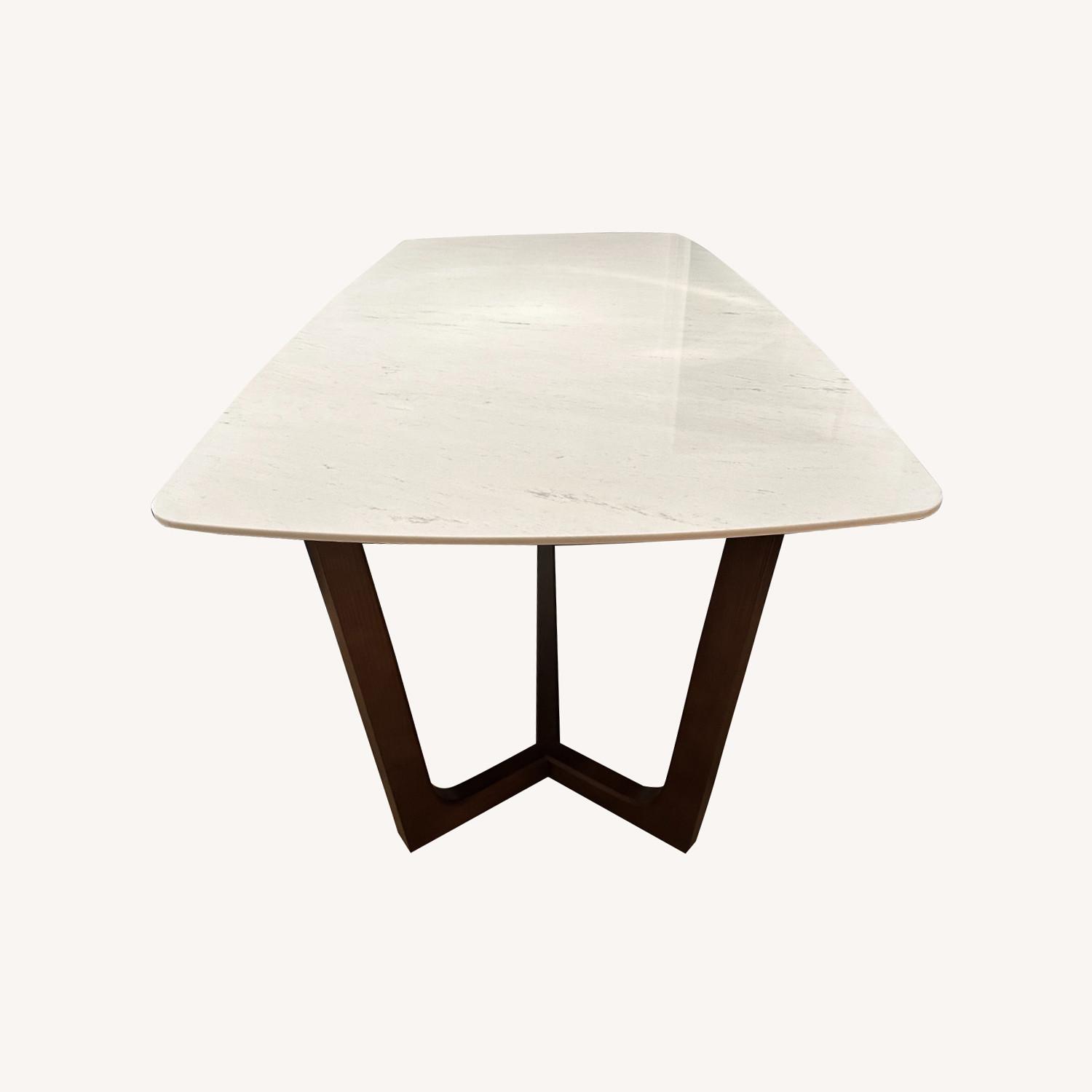 Rove Concepts White Marble Evelyn Dining Table - AptDeco