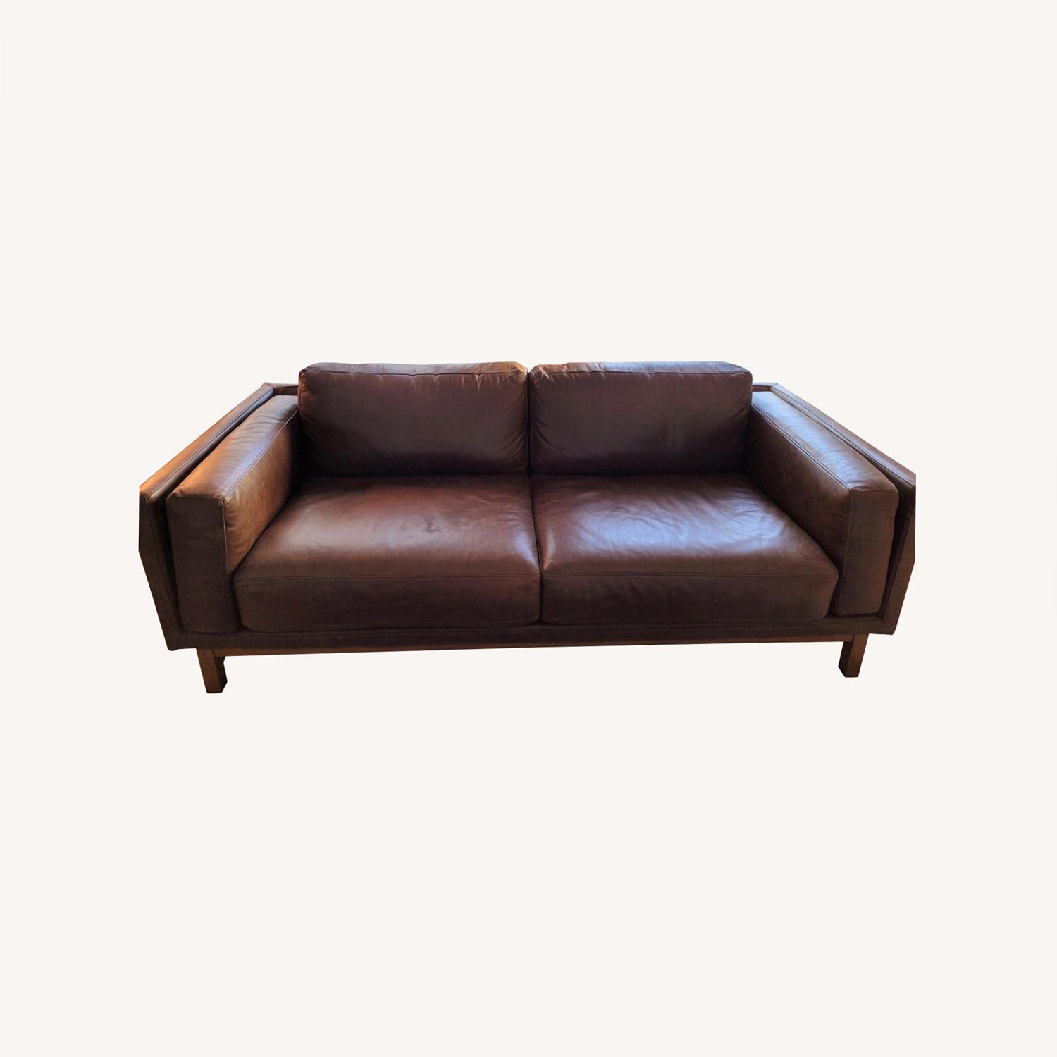 West Elm Dekalb Leather Sofa ( 85") AptDeco