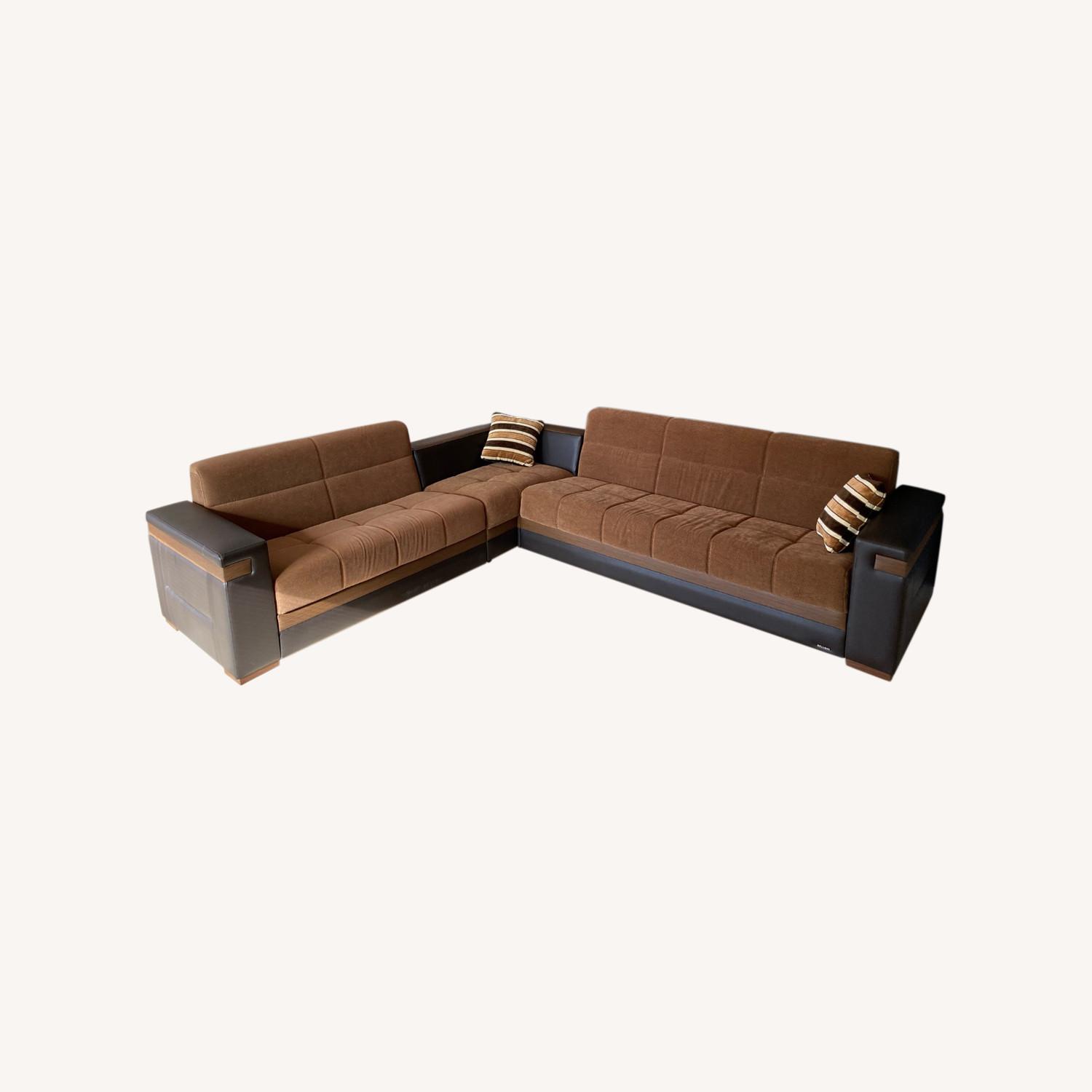 Large Corner Sleeper Couch - image-0