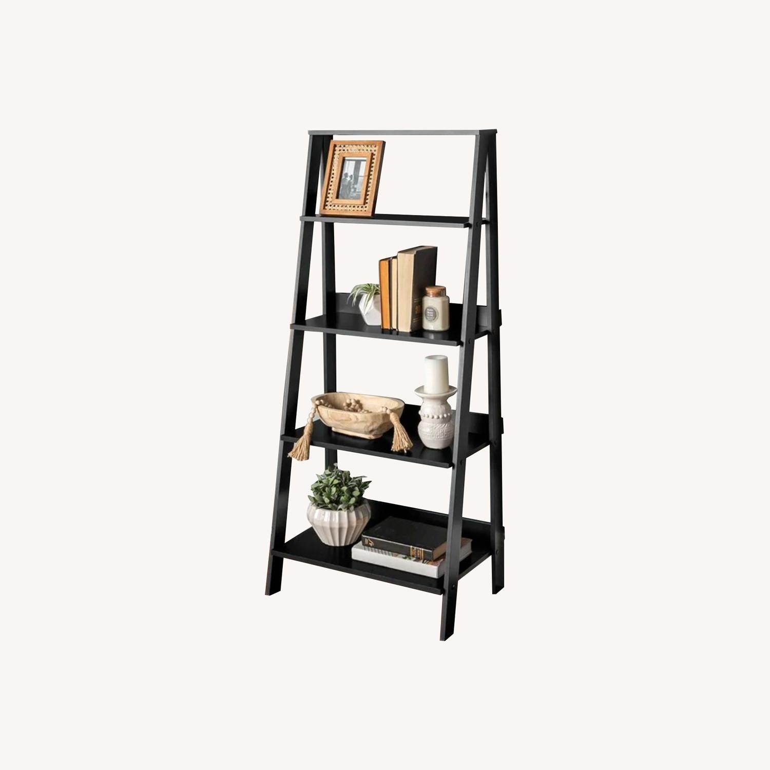 Wayfair Black Ladder Bookcase AptDeco