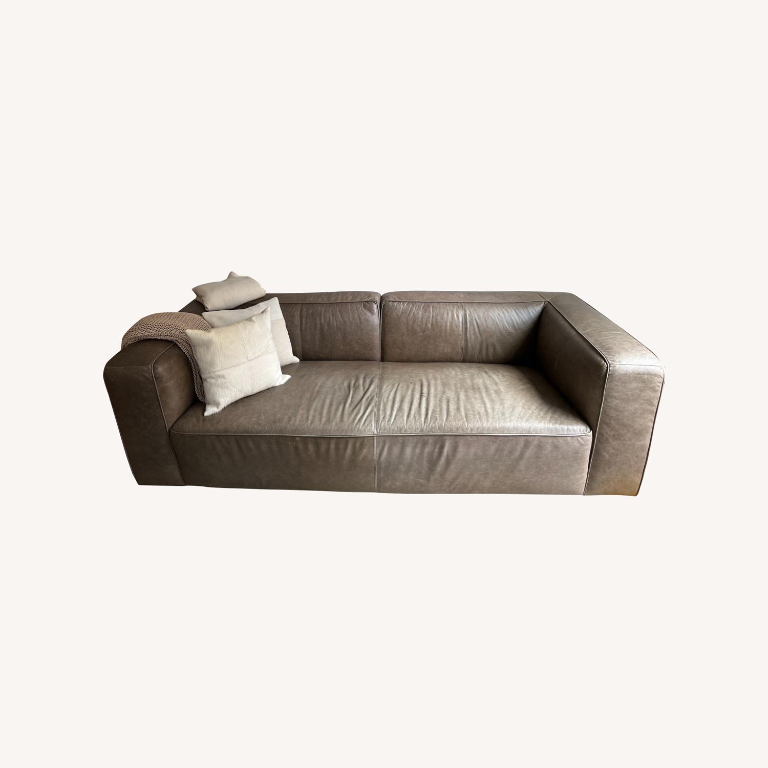 CB2 Lenyx 91" Leather Sofa - image-0