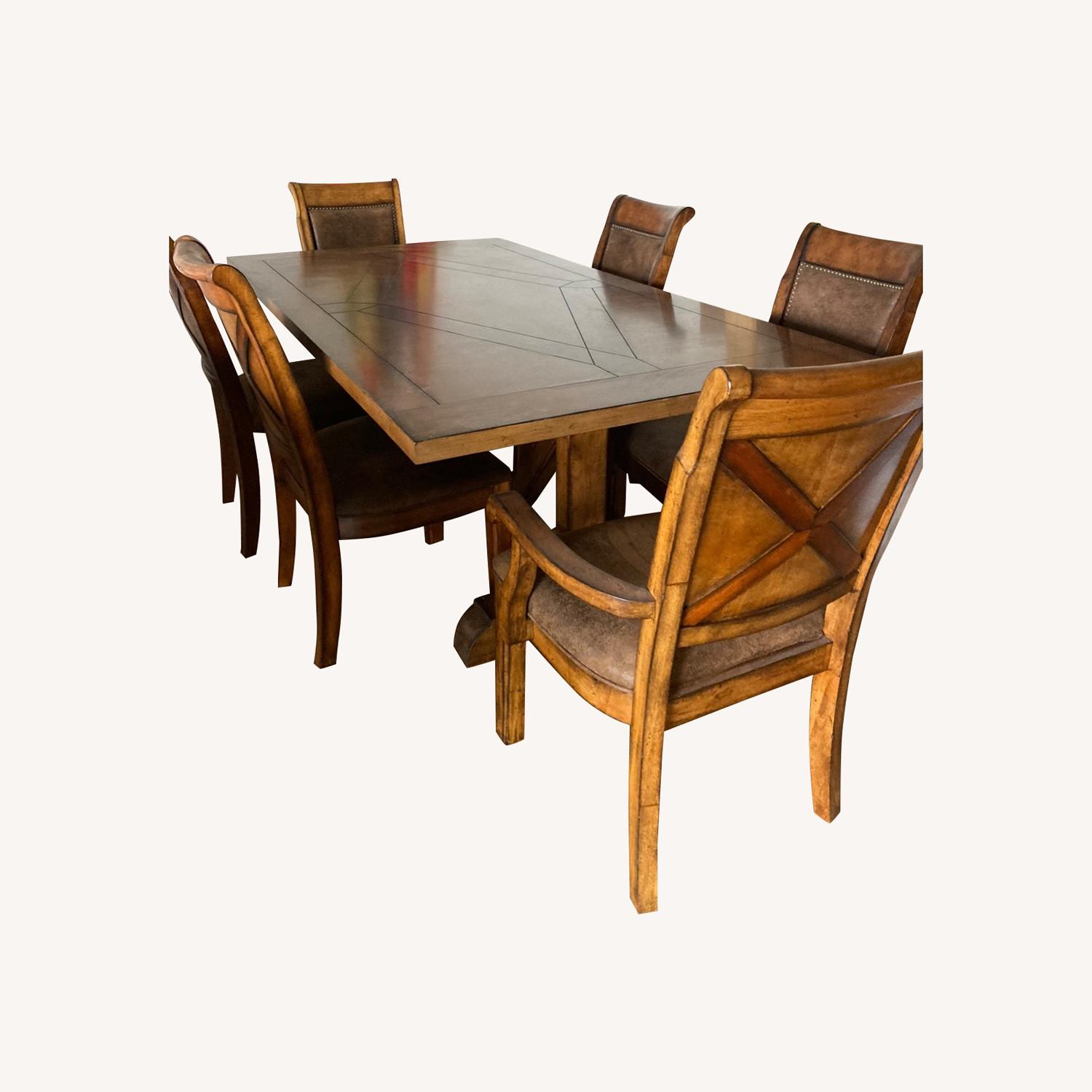 Legacy Classic Wooden Table with 6 Chairs - image-0