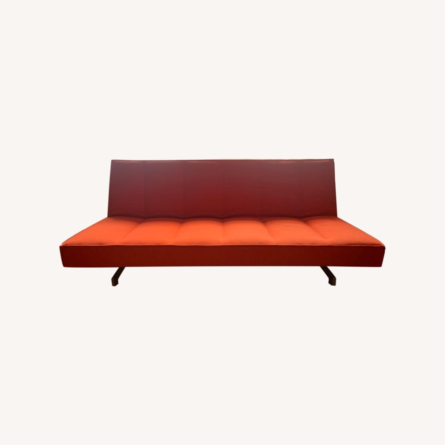 CB2 Flex Orange Sleeper Sofa AptDeco