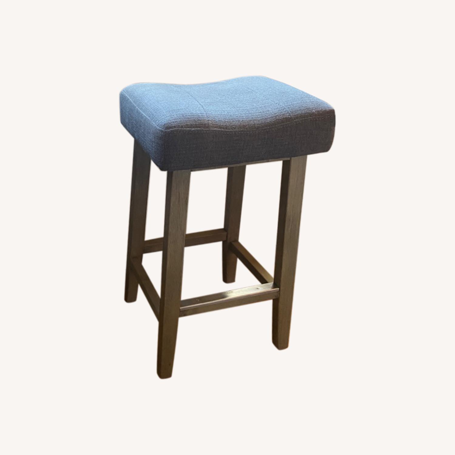West Elm Grey Cushioned Bar Stools - image-0