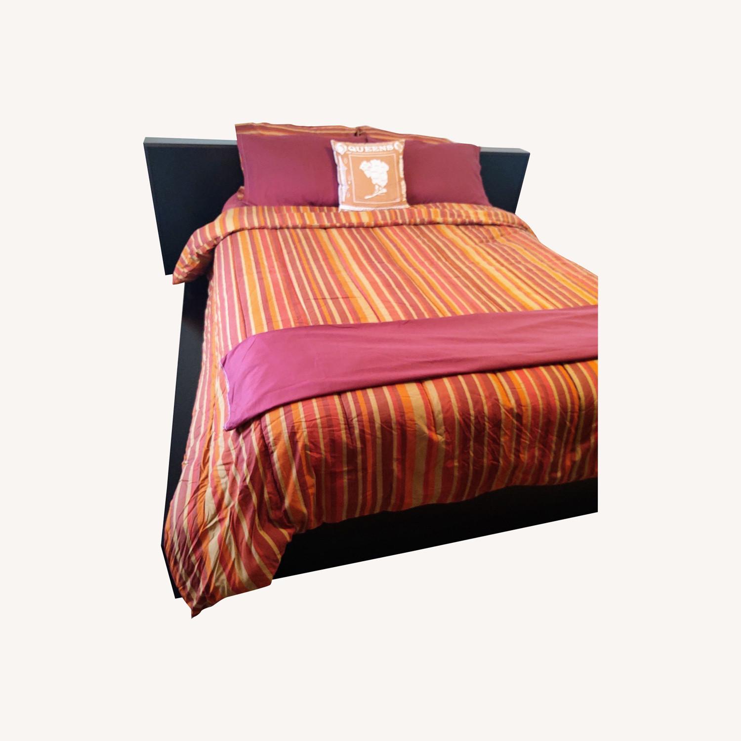 Modern Queens Platform Bed Black Wood AptDeco