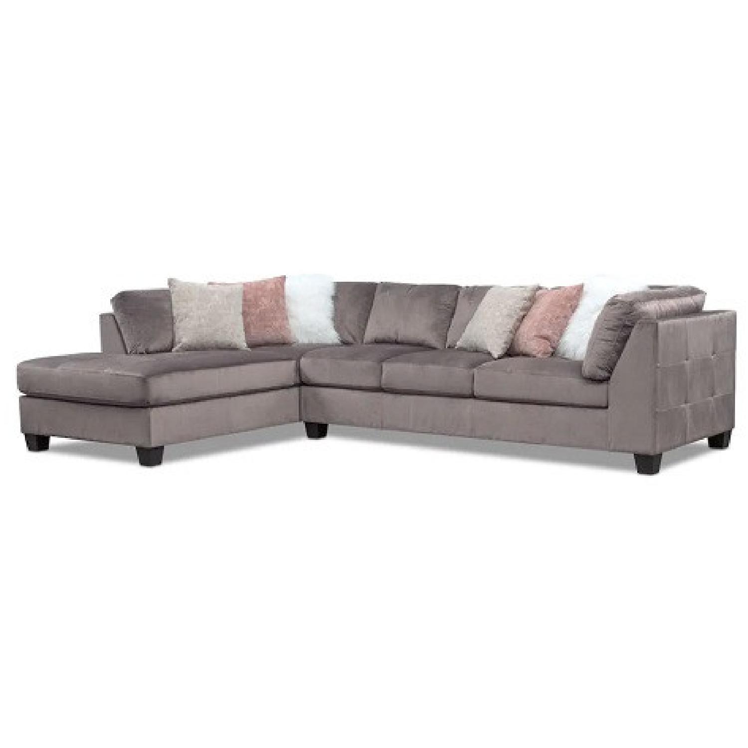 Value City Mackenzie 2 Piece Sectional Couch - image-2