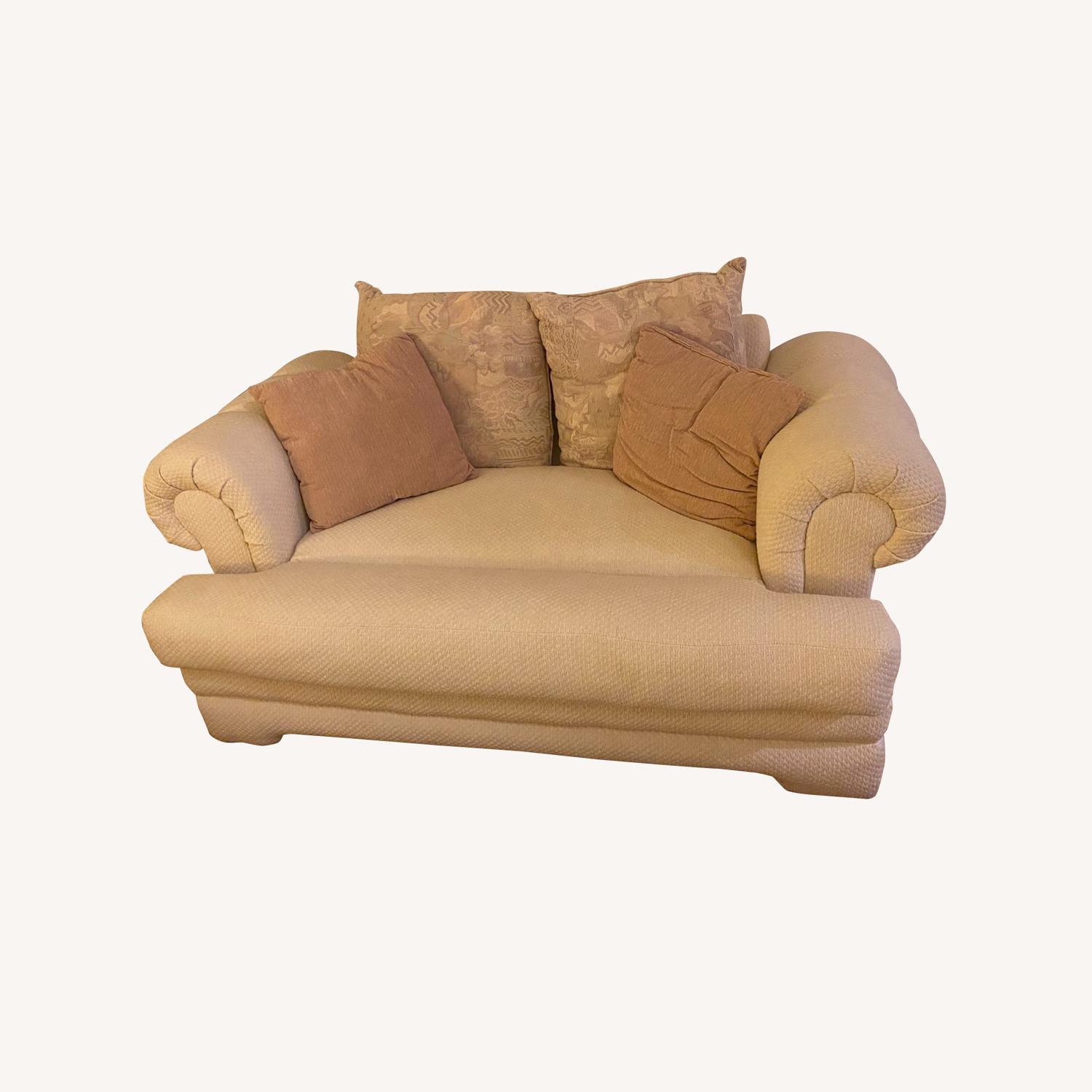 2 Seater White Sectional AptDeco