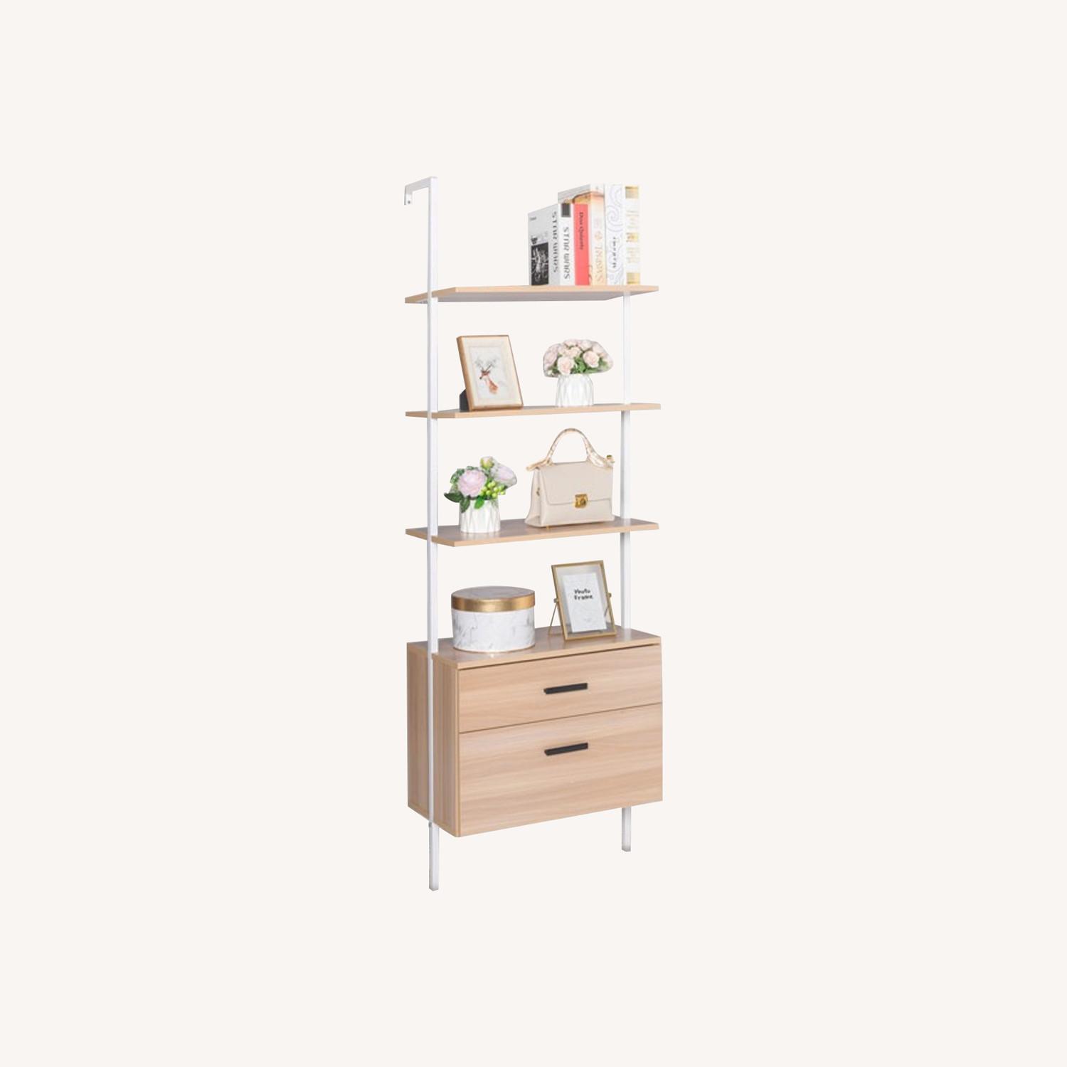 Wayfair Ladder Shelf (White + Brown) AptDeco
