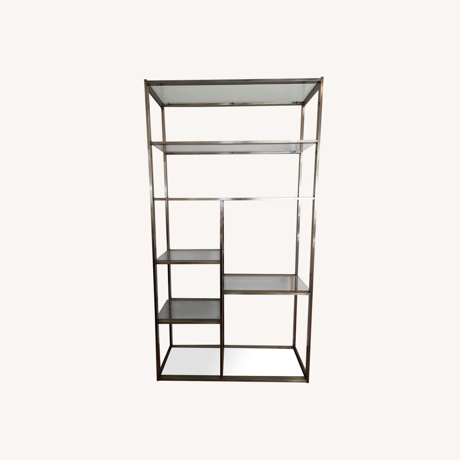 Mastercraft MCM Metal Glass Etagere Shelf AptDeco