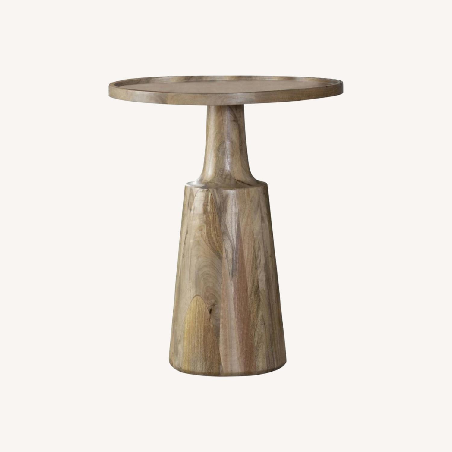 Accent Table In Natural Mango Wood Finish AptDeco