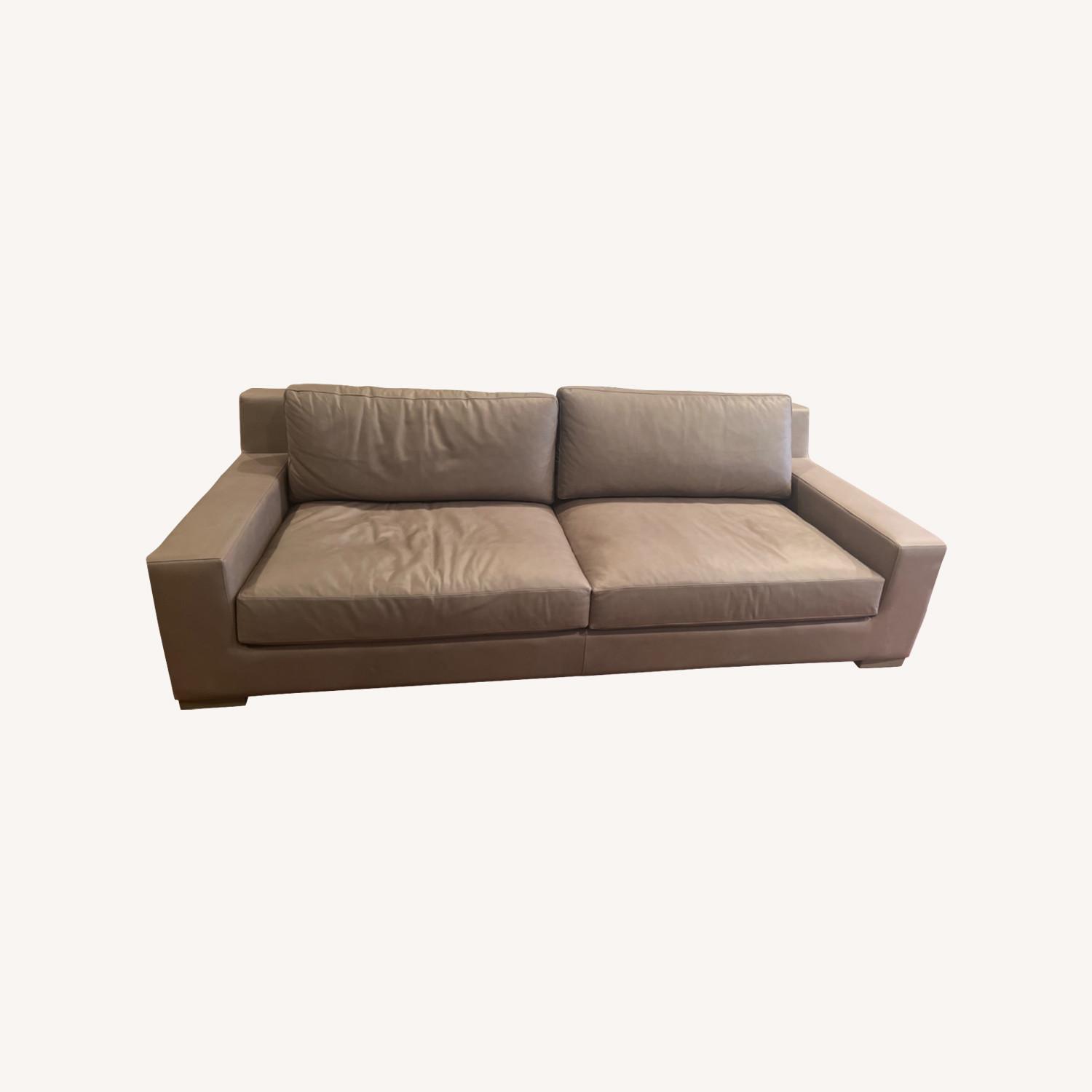 Restoration Hardware Modena Turin Leather Couch AptDeco