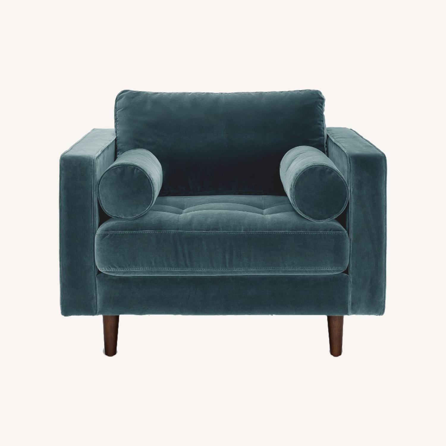 Article Sven Pacific Blue Armchair AptDeco