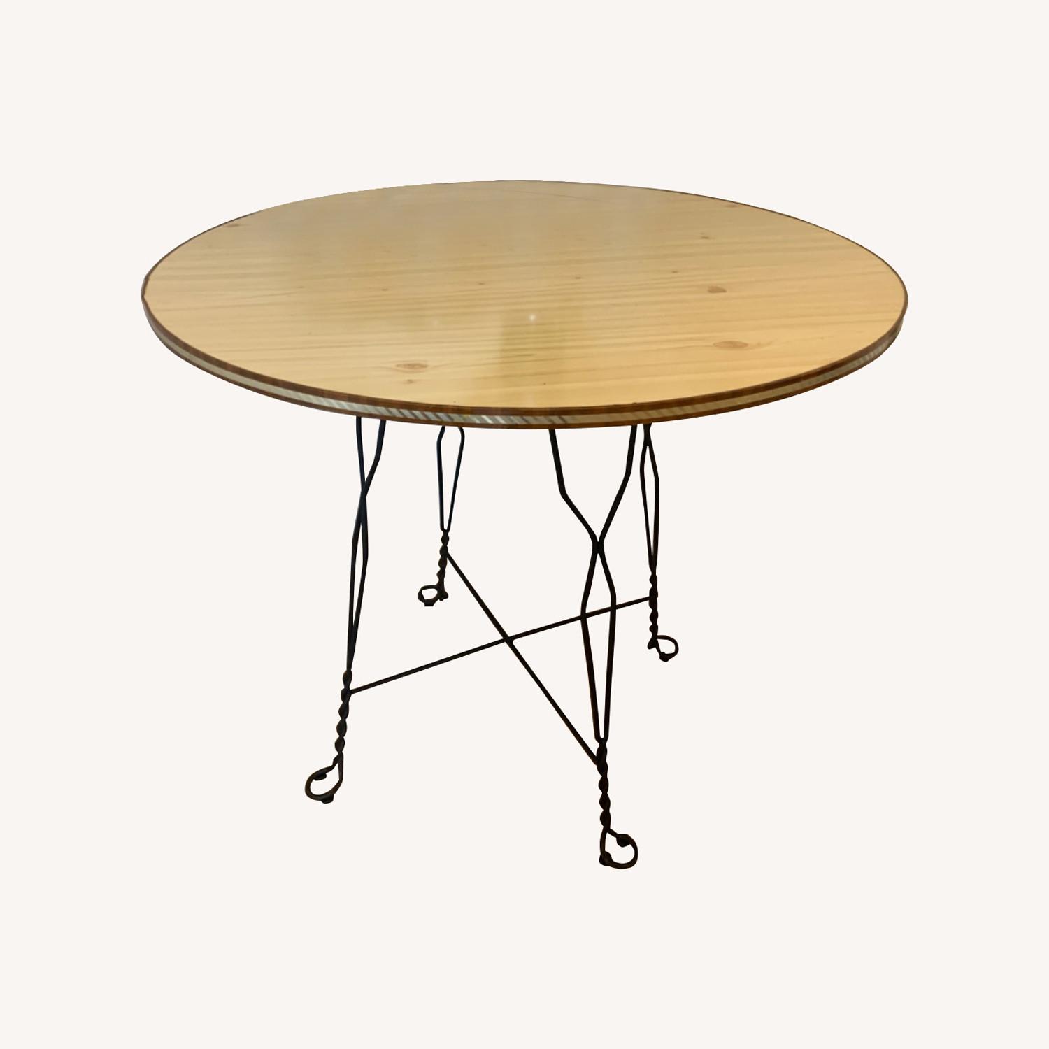Vintage Iron Leg Table - image-0