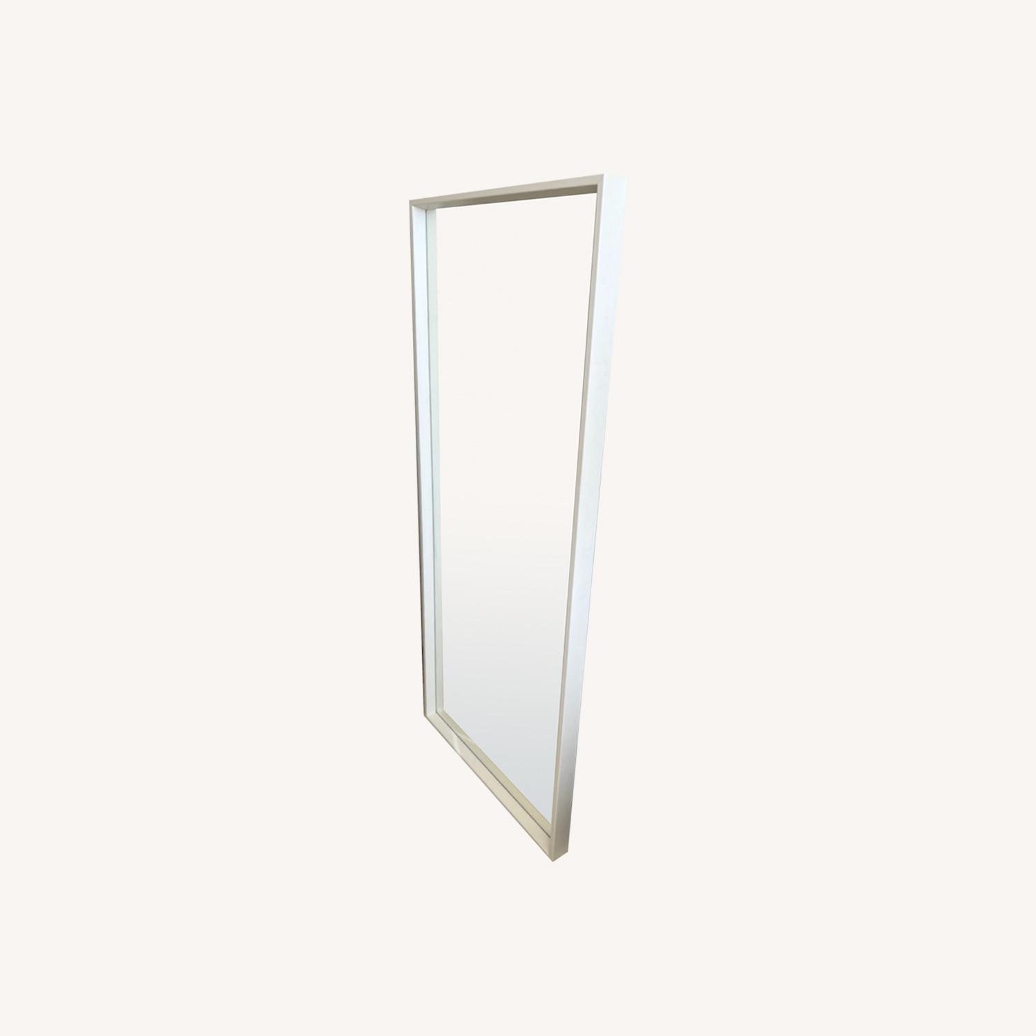 【IKEA】全身ホワイトフレームミラー　#廃盤　#天然木 IKEA】全身ホワイトフレームミラー#廃盤#天然木