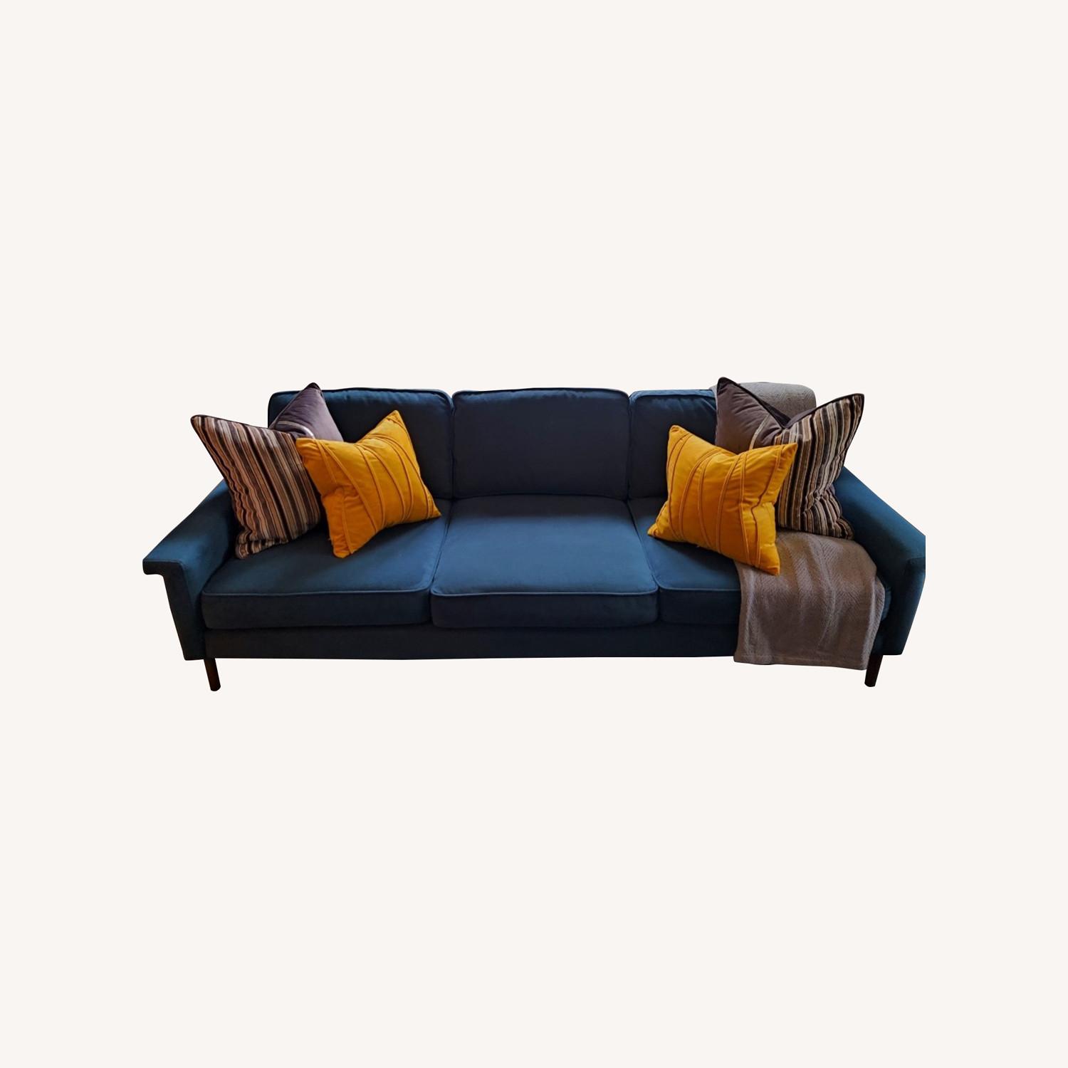 West Elm Leon Wood Sofa AptDeco