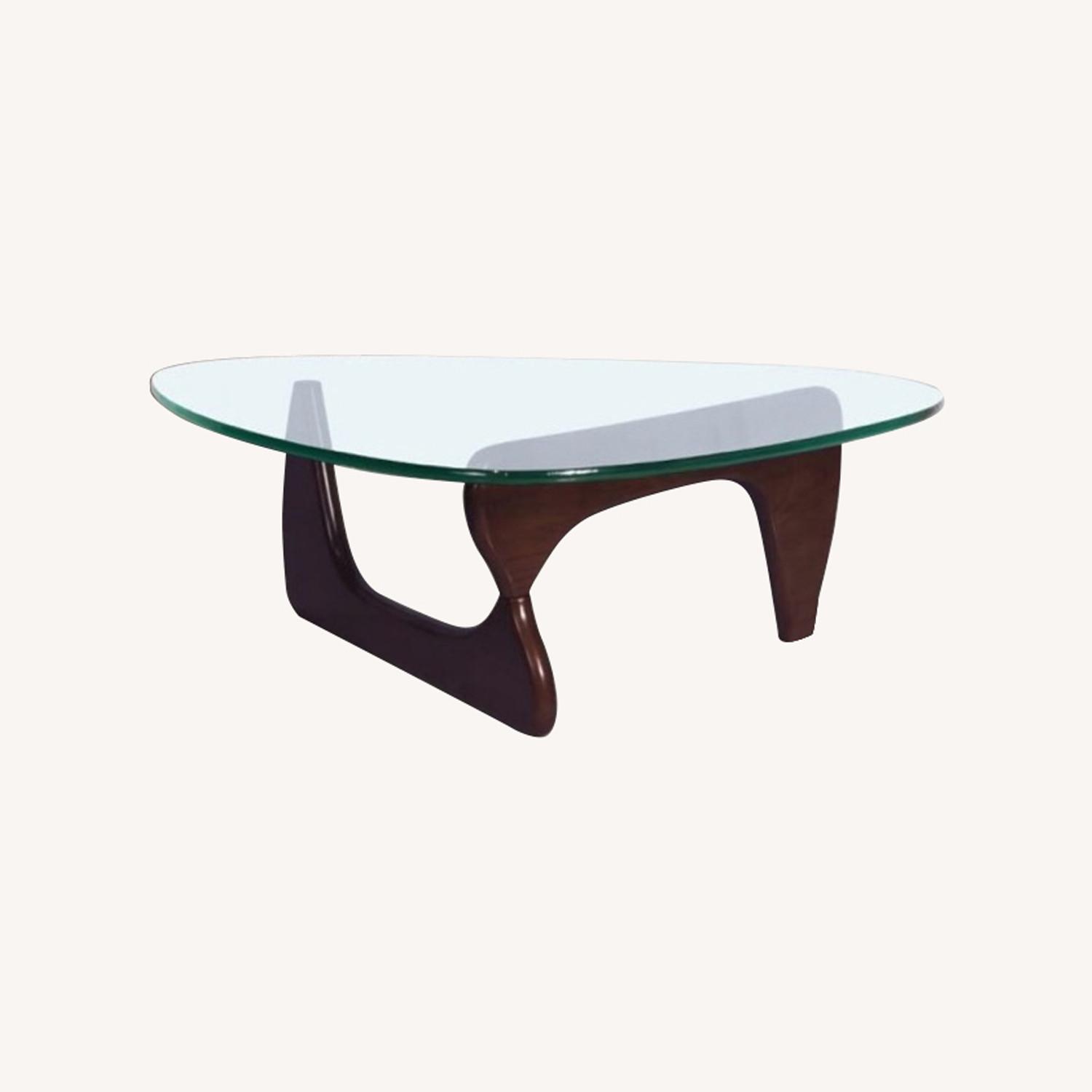 Triangle Glass Top Noguchi Coffee Table - AptDeco