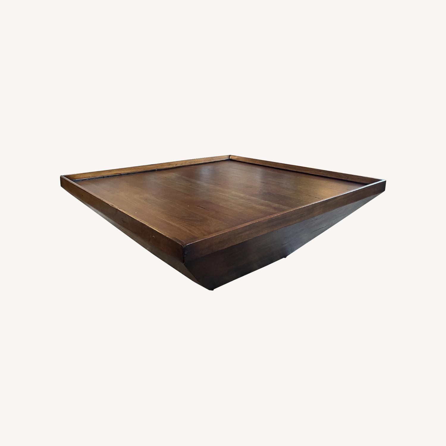 Kathy Kuo Home Wood Coffee Table - AptDeco