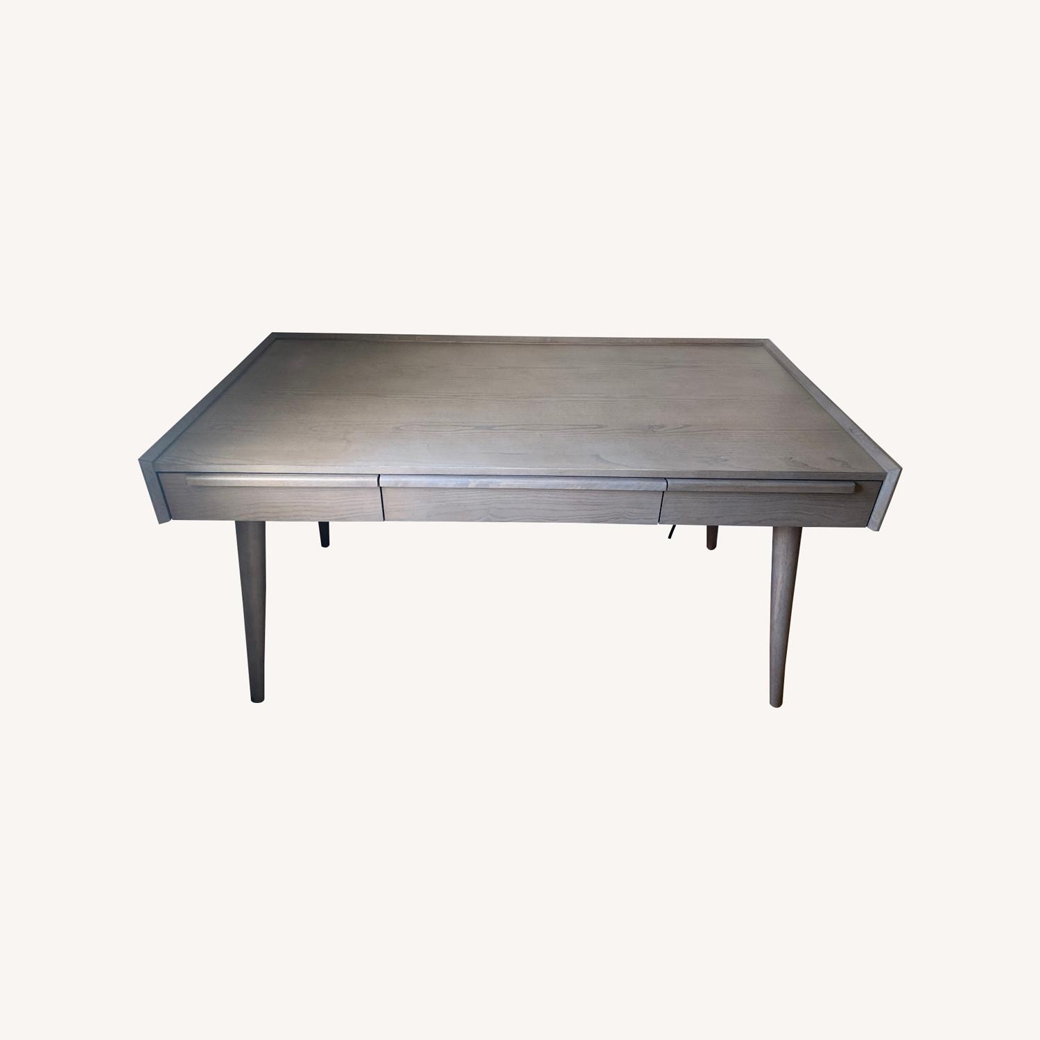Crate & Barrel Tate Stone 60" Desk with Outlet AptDeco