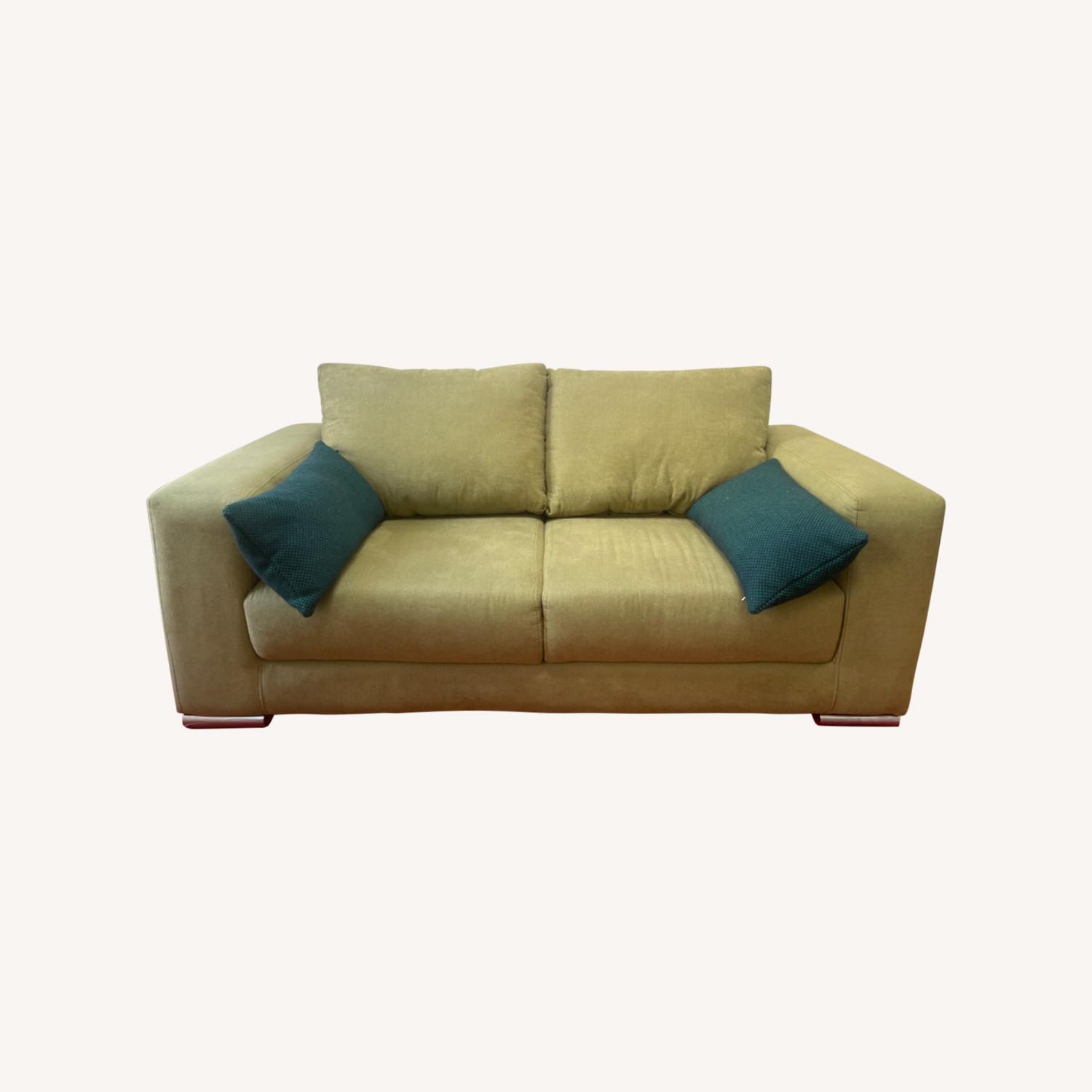 Retro Olive Green Sofa - image-0
