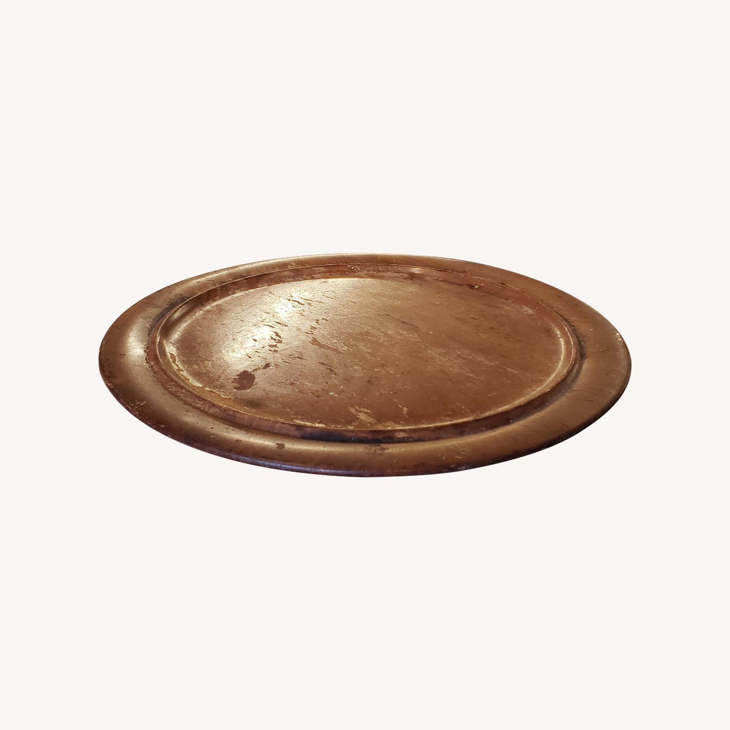 Antique Wooden Platter/Charger AptDeco