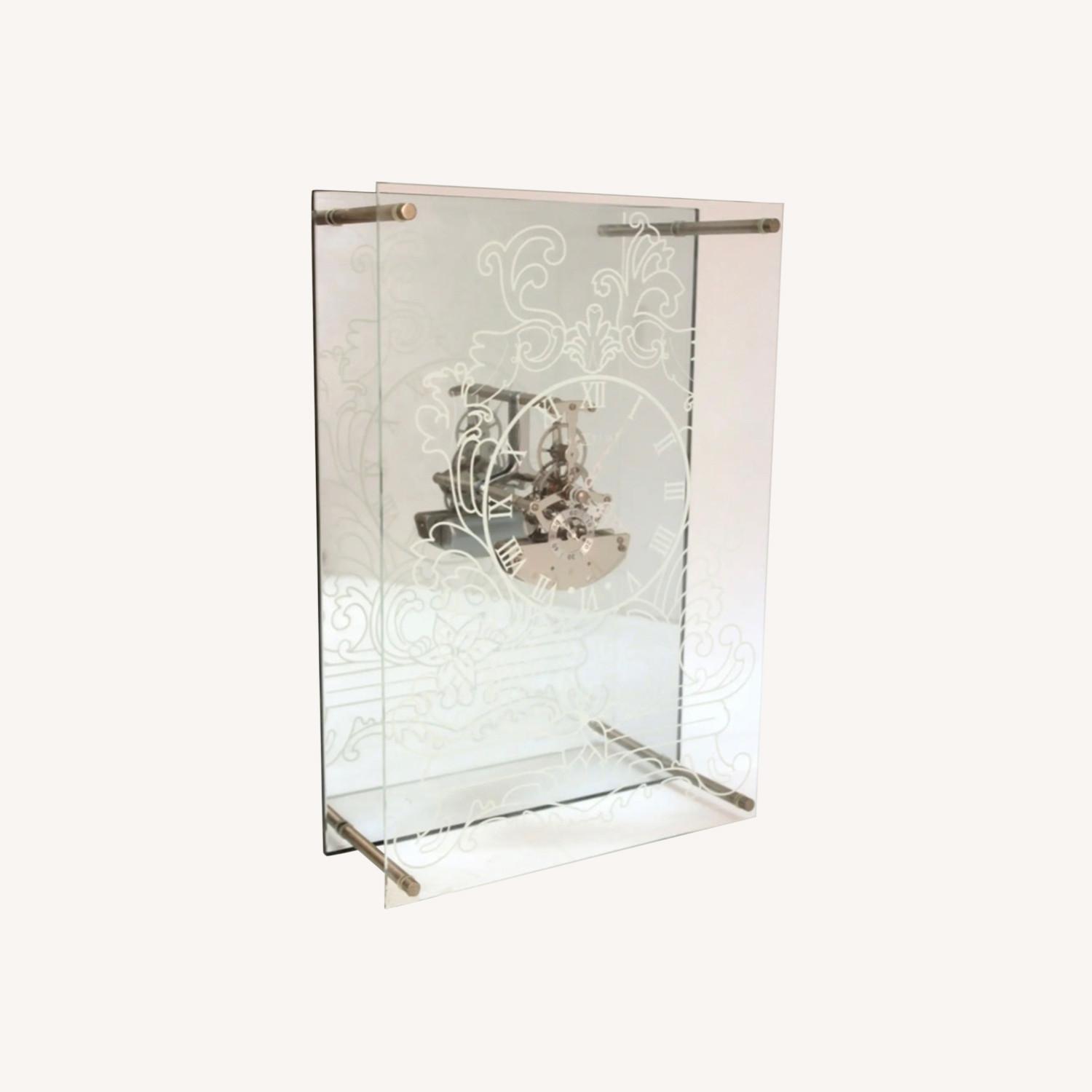 Nextime 'Fantome' Modern Glass and Mirror Clock - image-0