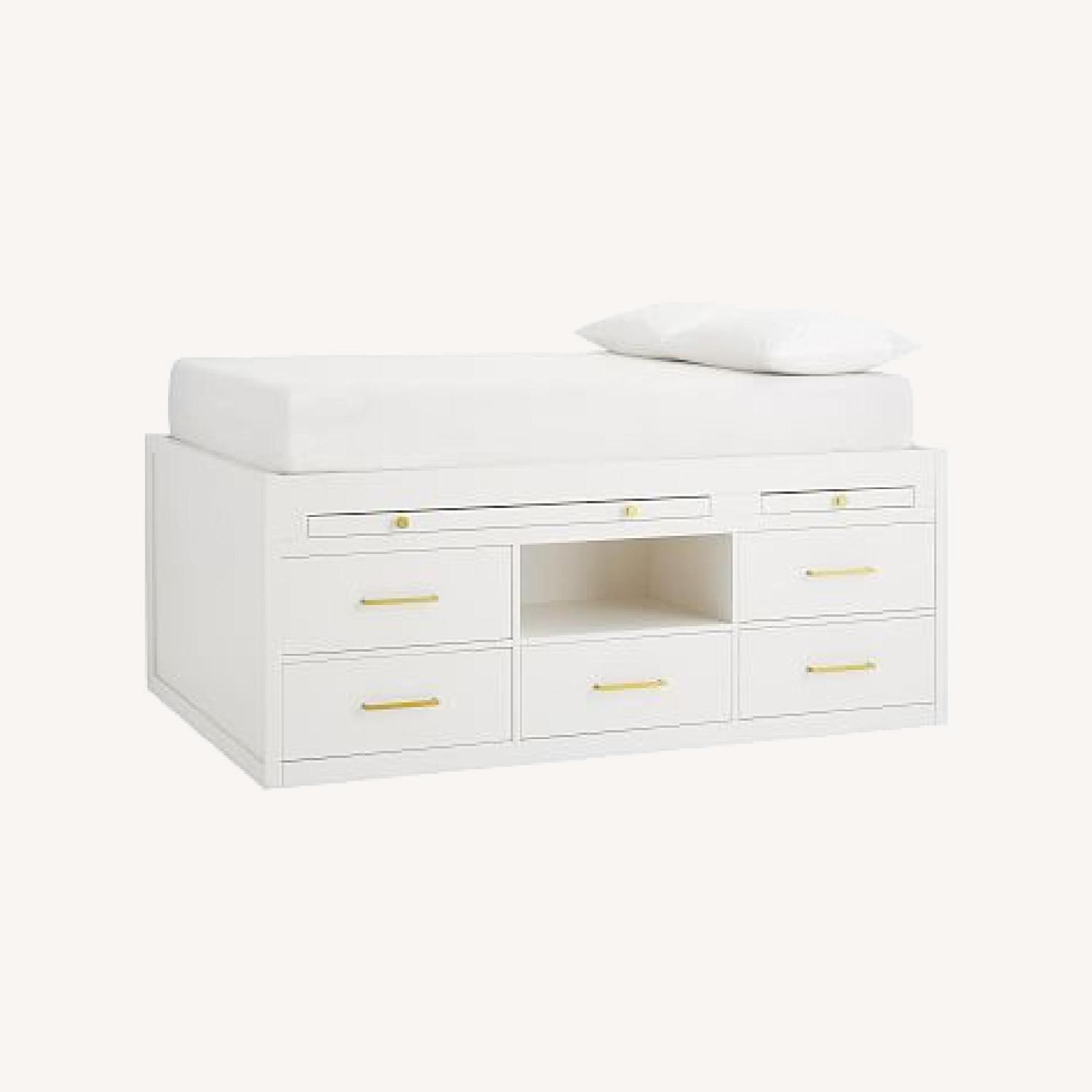 Pottery barn Cleary Captains Bed - White - image-0