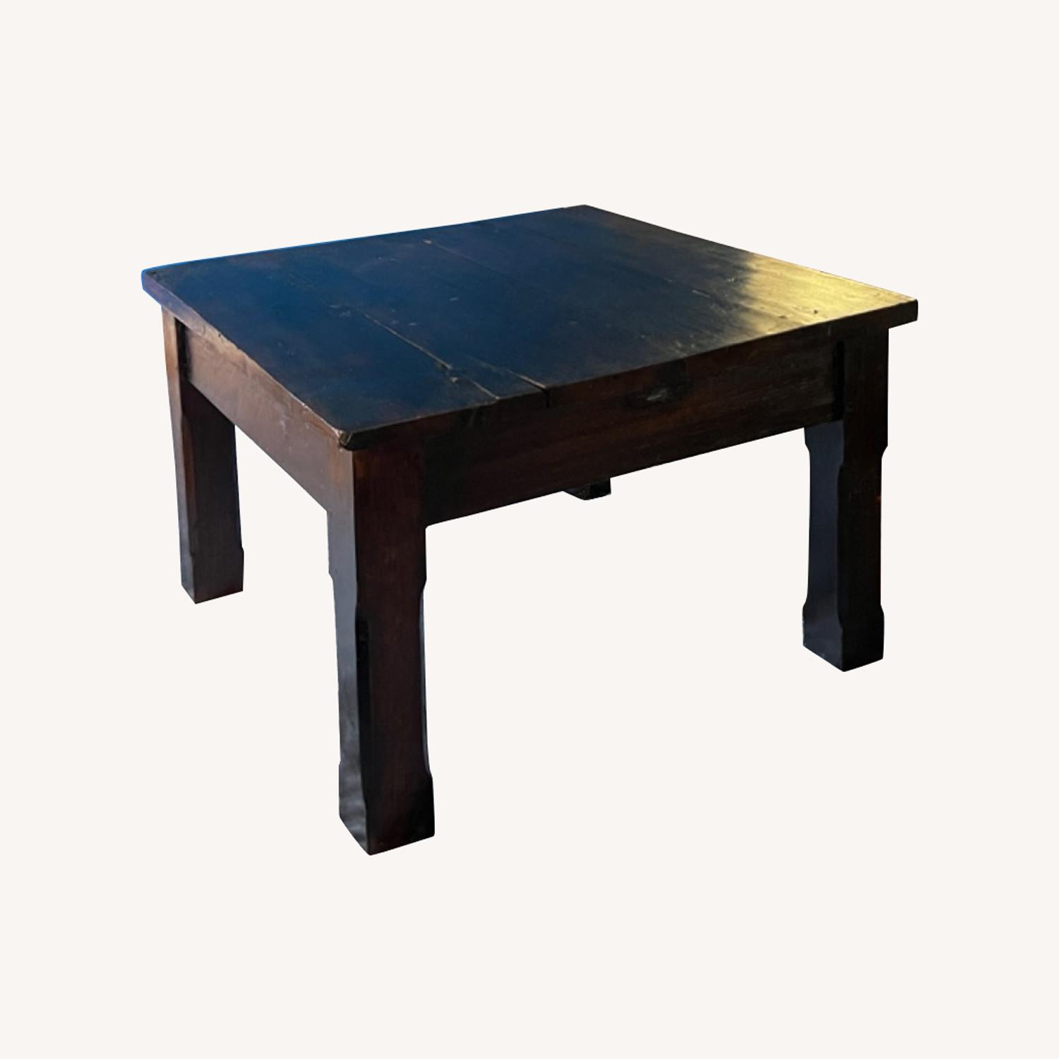 Solid Teak Wood Boho Coffee Table - image-0