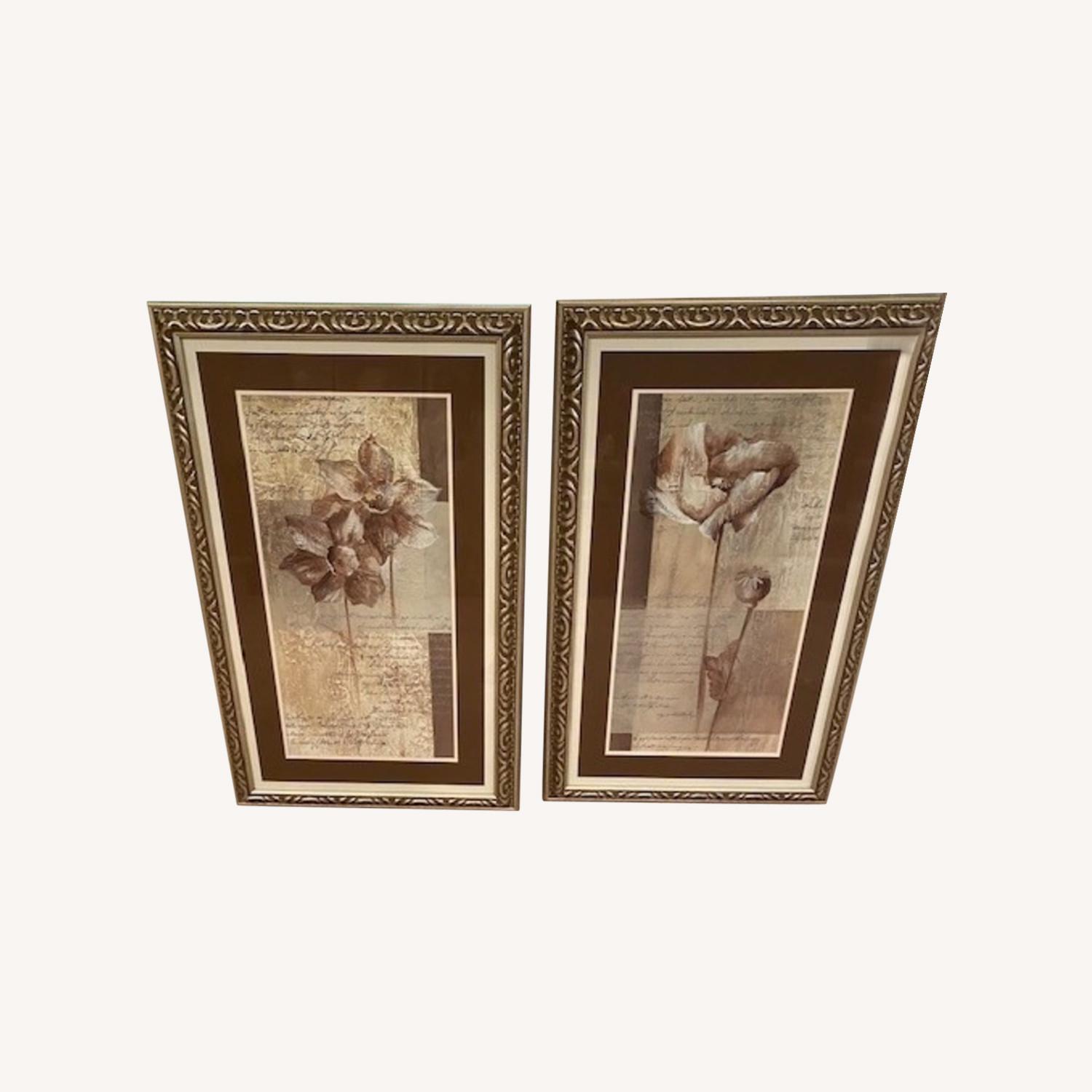 Two Framed Pictures Matted - image-0