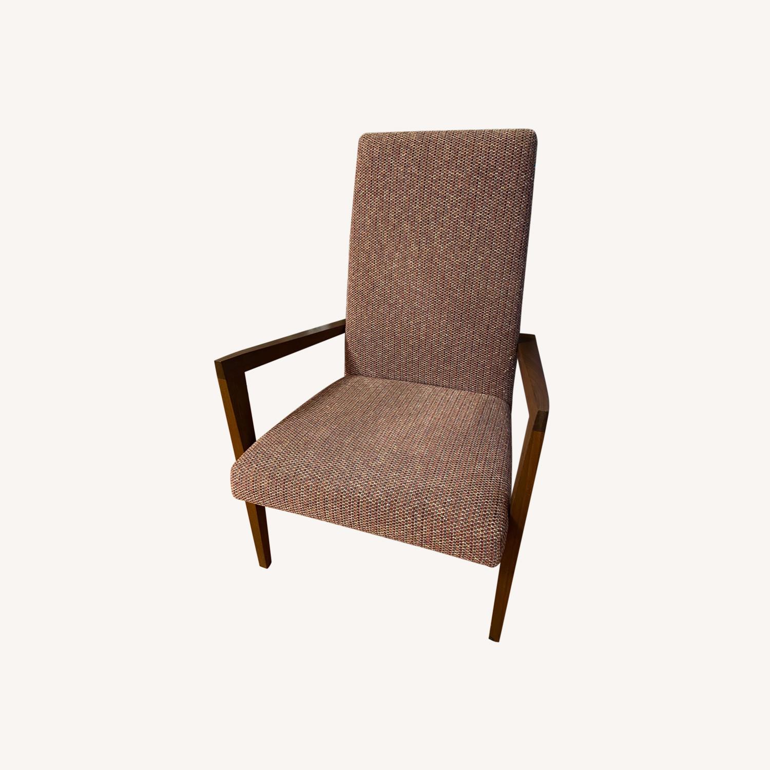 Set of 3 Custom Walnut Midcentury Elbow Chairs - image-9