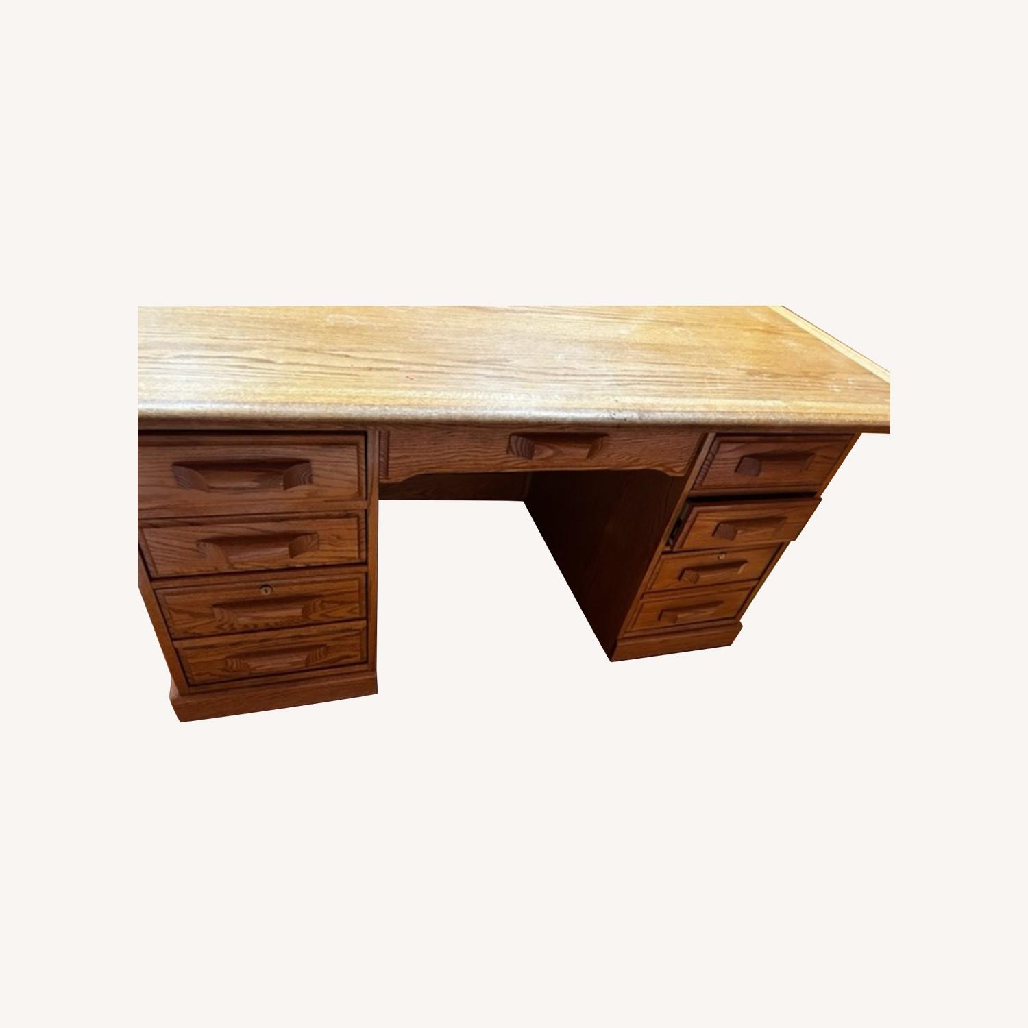 Classic Hardwood Office Desk - image-0