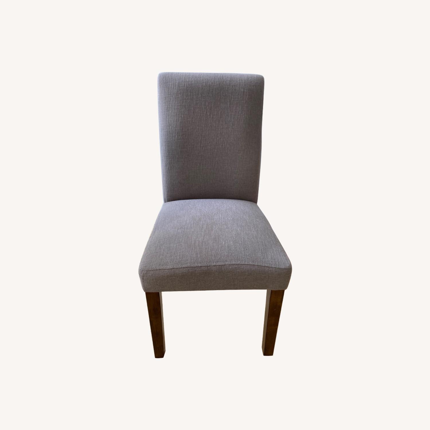 Grey Fabric Dining Chair AptDeco