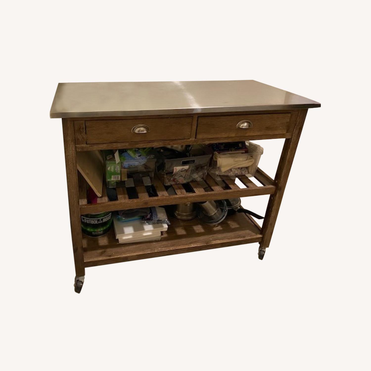 Wayfair Rolling Bar Cart with Storage - image-0
