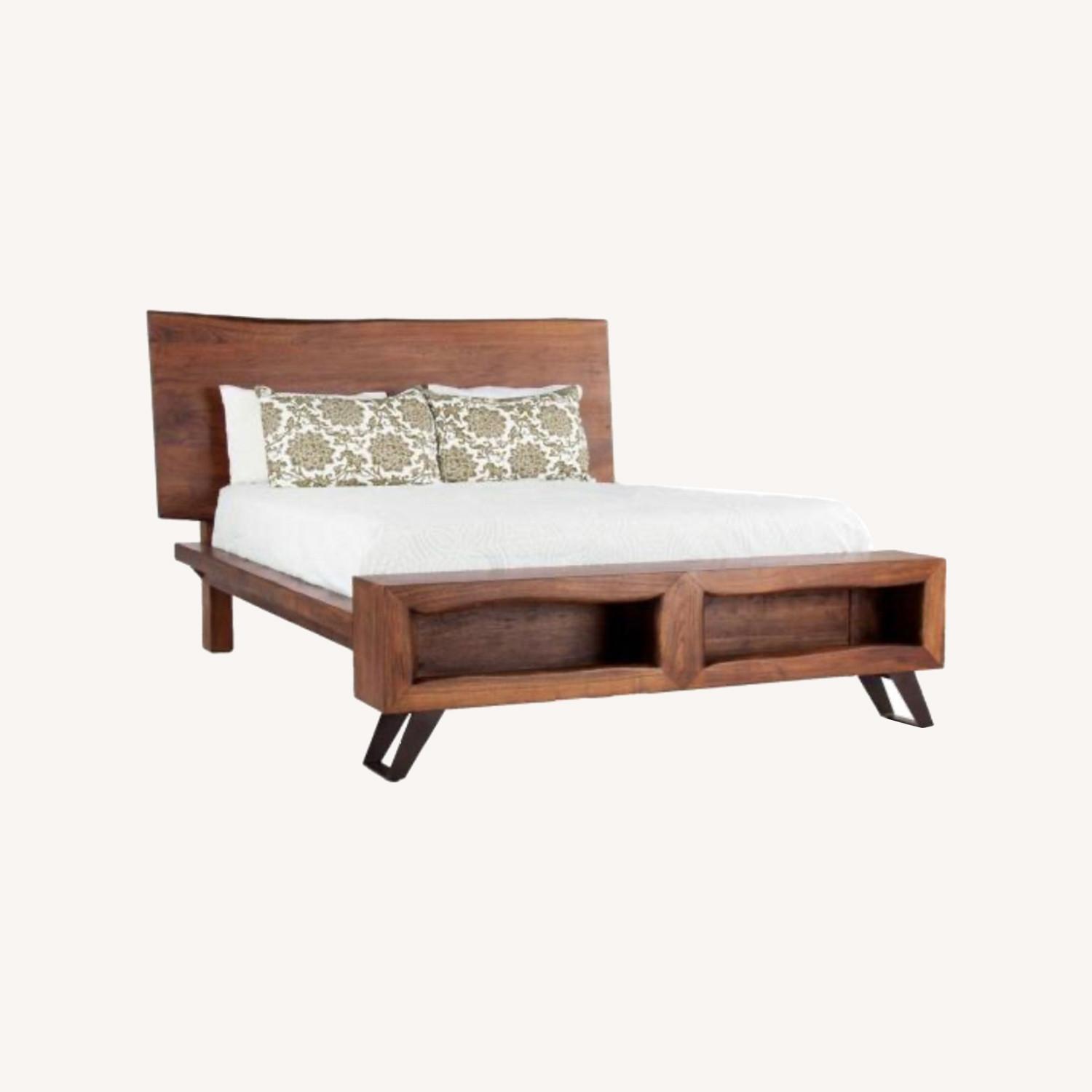 London Loft King Bed Live Edge Solid Acacia AptDeco