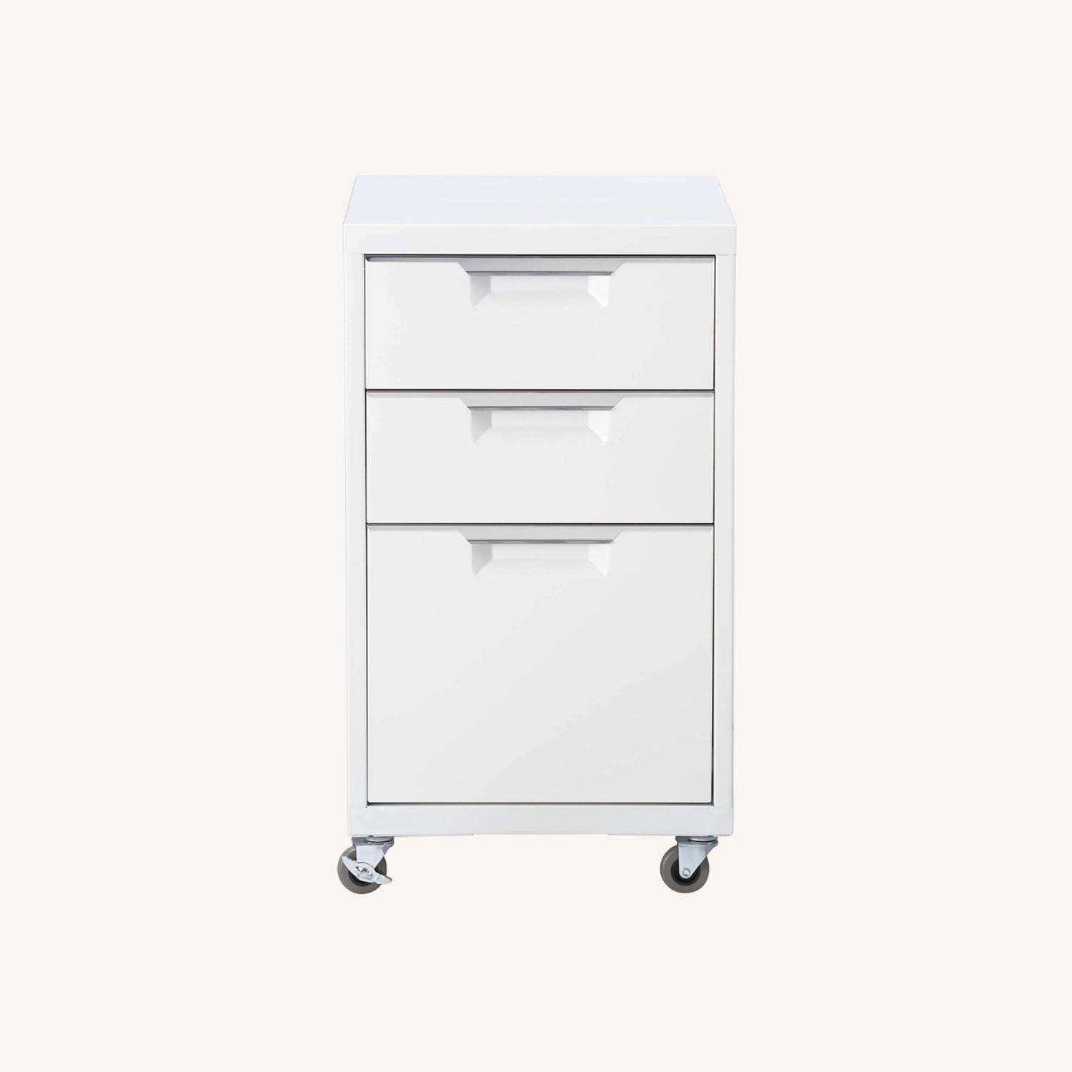 CB2 White 3 Drawer Filing Cabinet X2 - image-0
