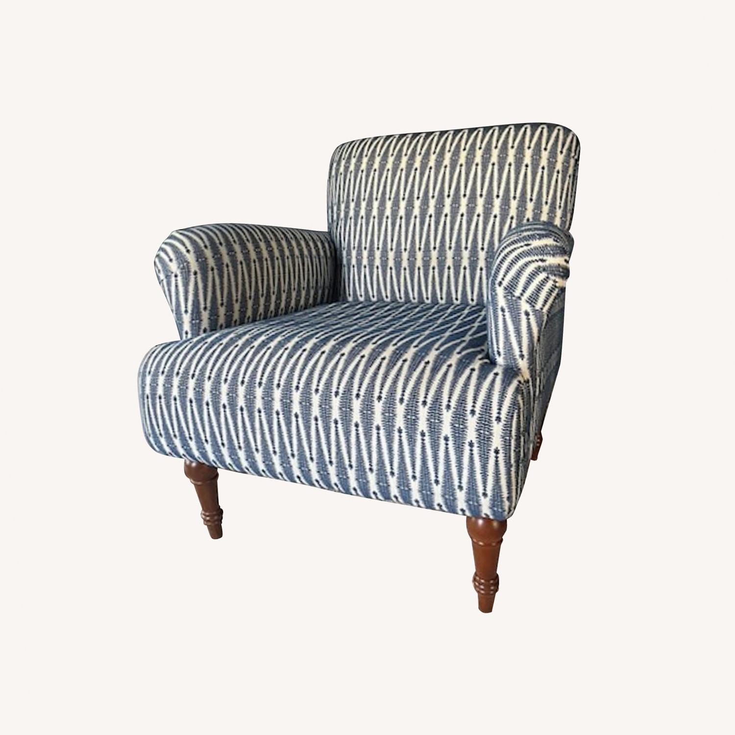 Pottery Barn Upholstered Chair in Jacquard Print - image-0