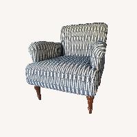 Pottery Barn Upholstered Chair in Jacquard Print