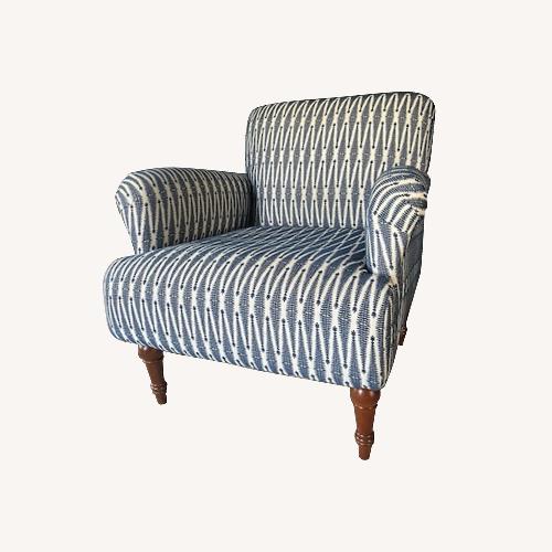 Used Pottery Barn Upholstered Chair in Jacquard Print for sale on AptDeco