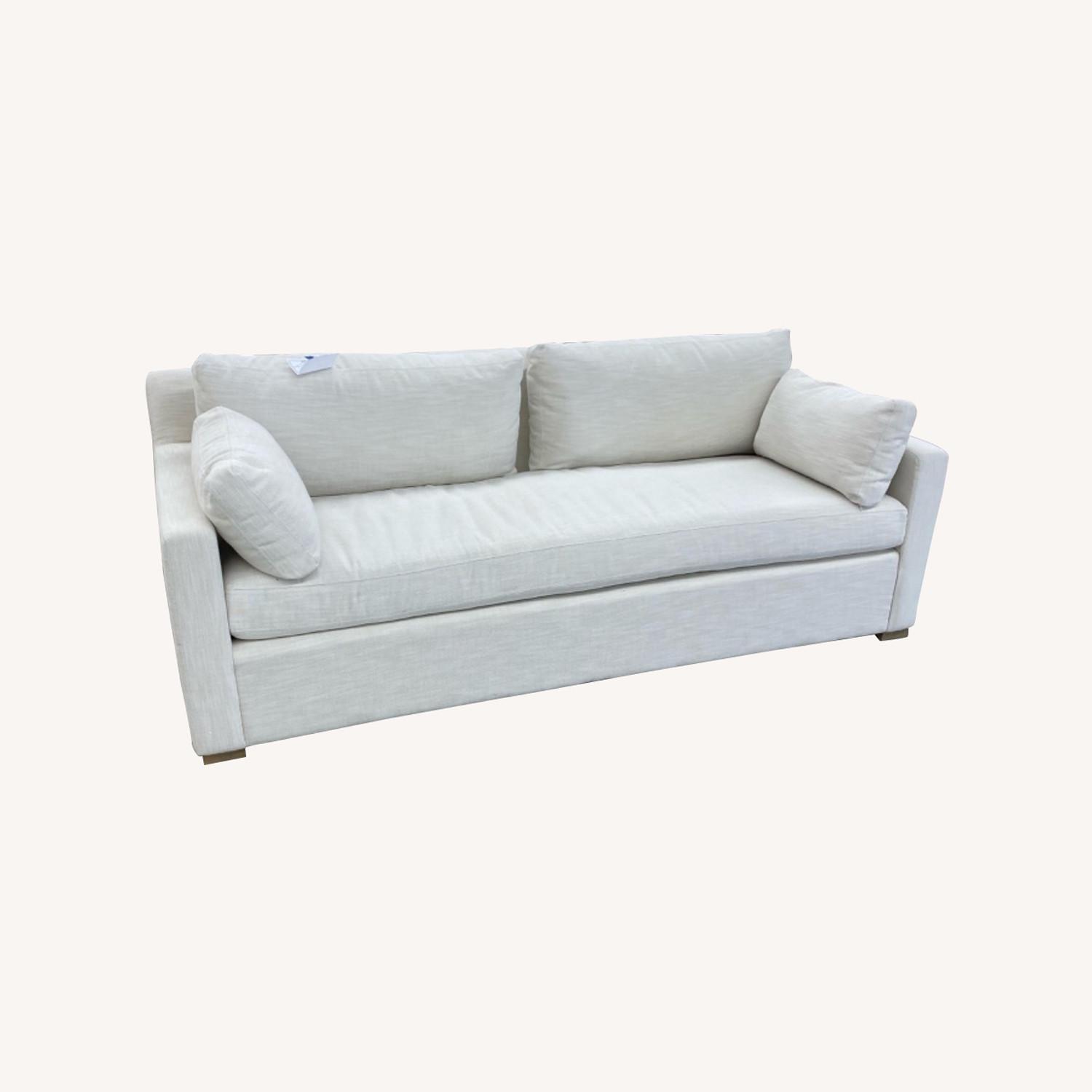Restoration Hardware White Performance Fabric Sofa AptDeco