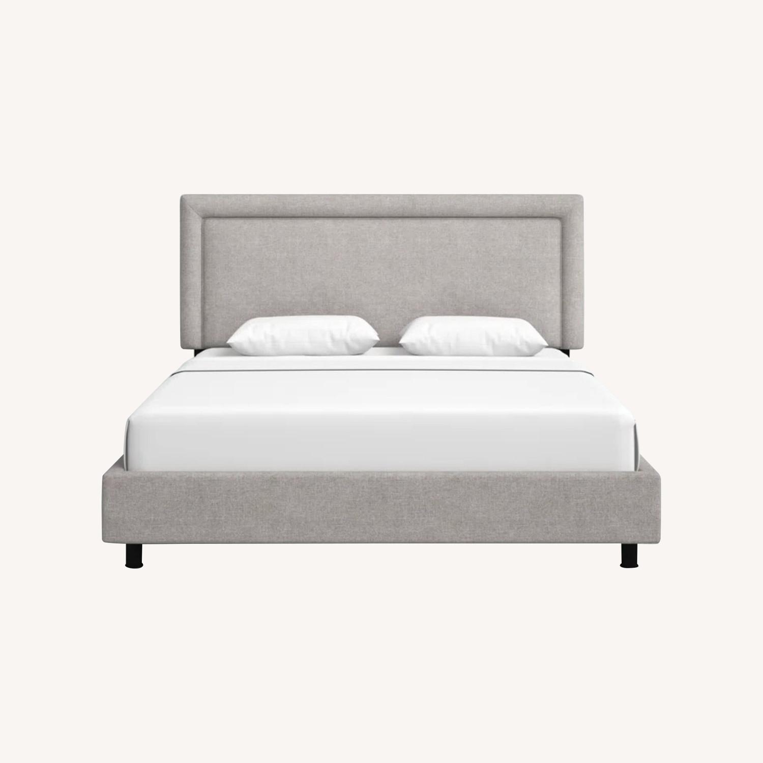 Mercury Row Gray Upholstered Bed AptDeco
