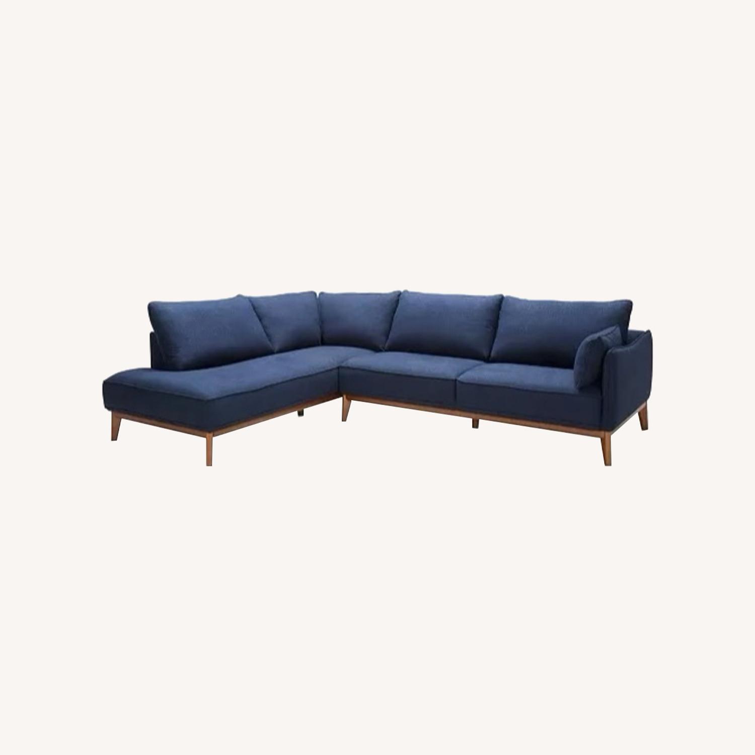 Macy's Blue Sectional - image-0
