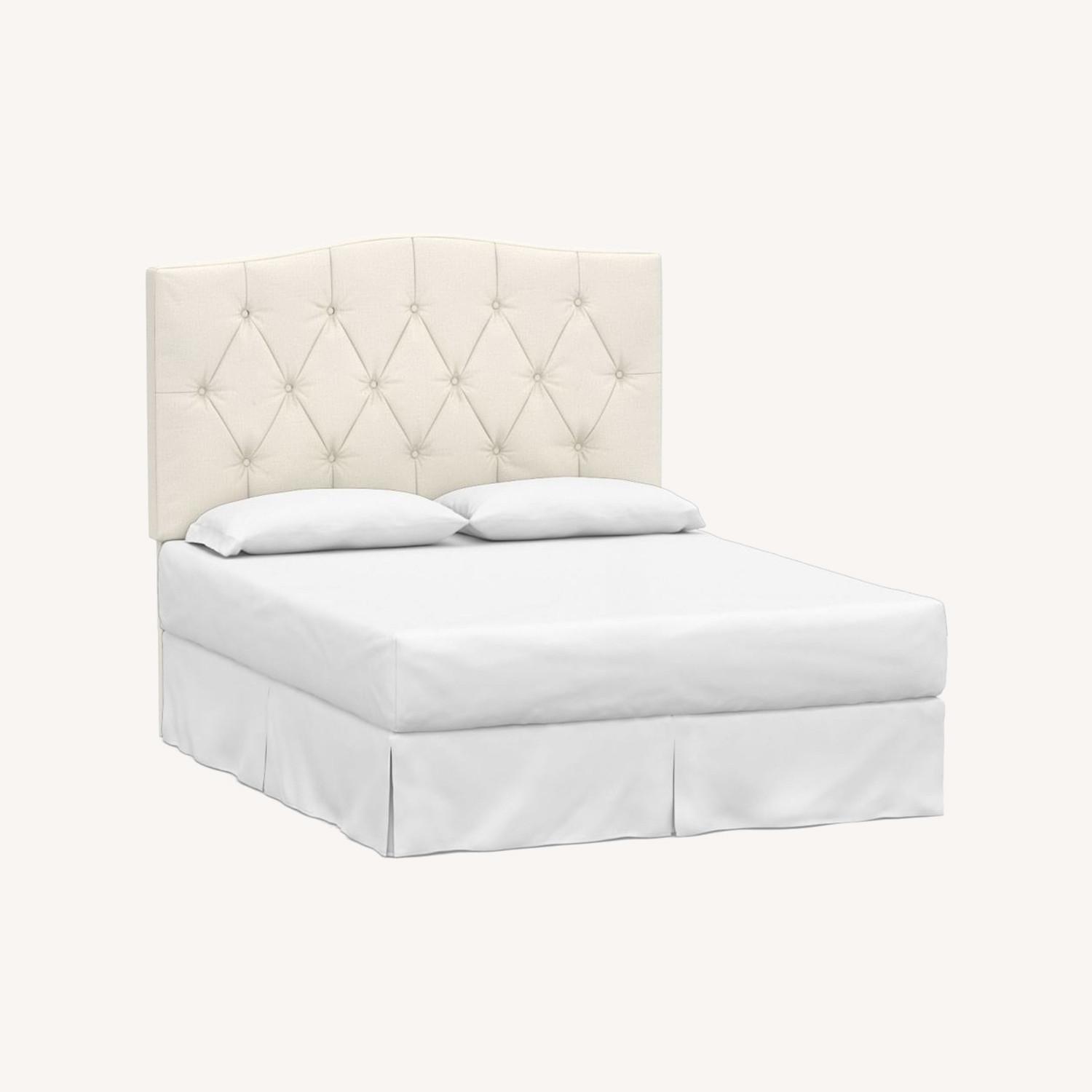 Pottery Barn Elliot Curved Upholstered Headboard - image-0