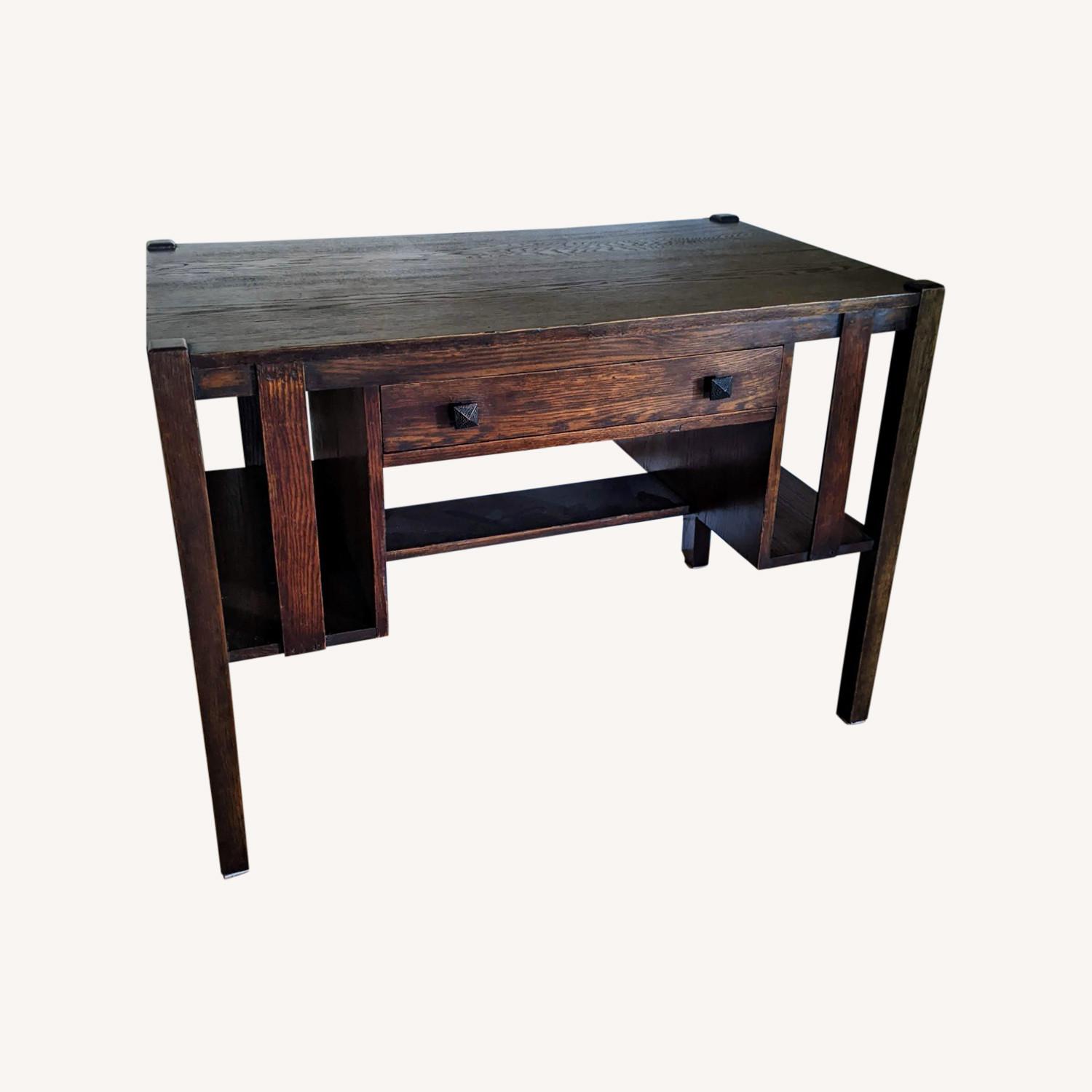 Antique Mission Oak Desk AptDeco