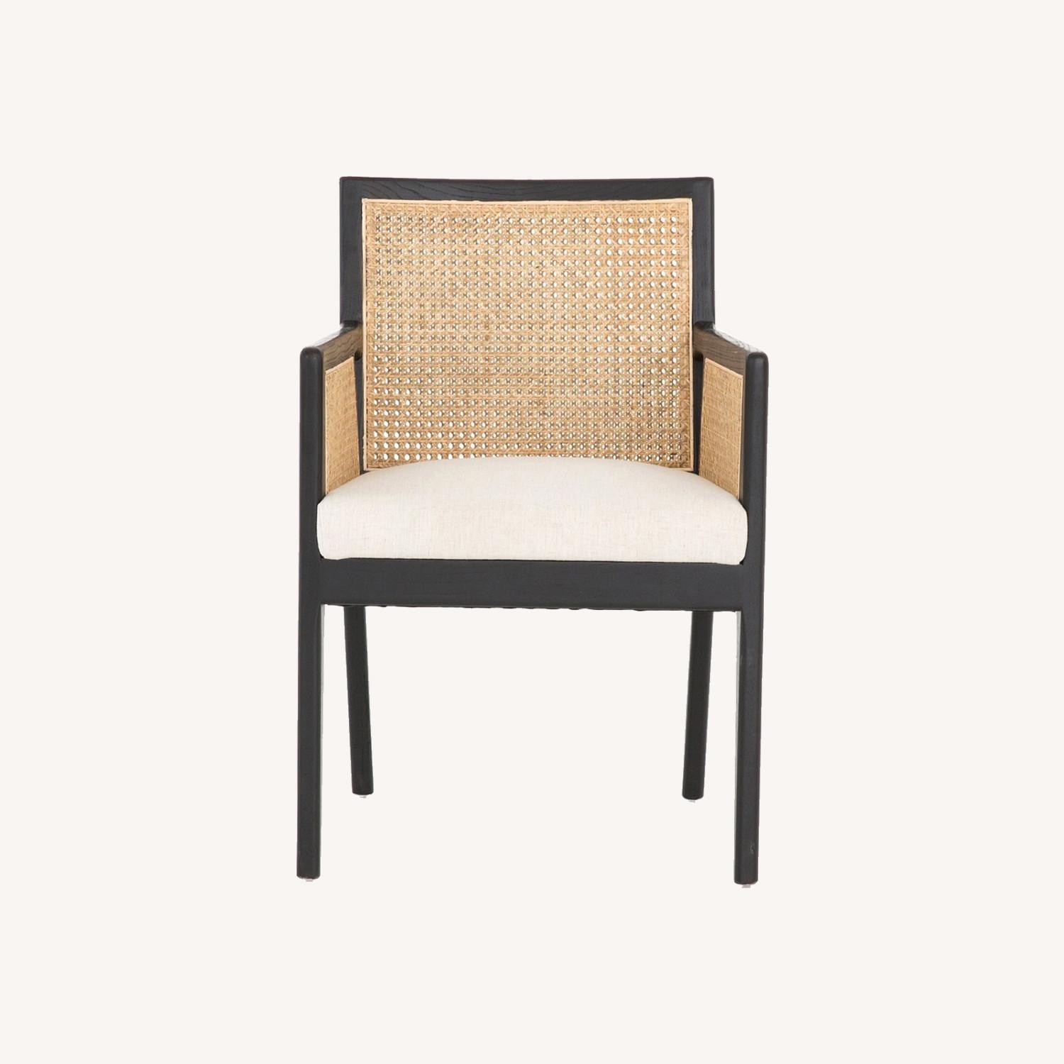Pottery Barn Lisbon Cane Dining Armchair - image-0