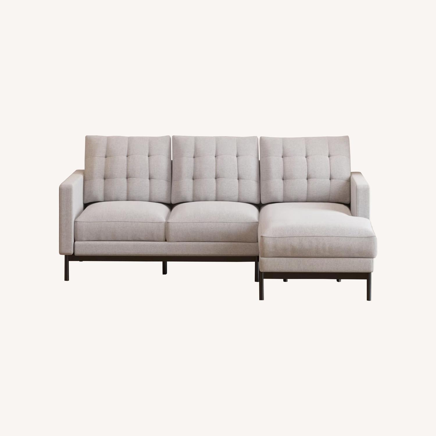 Zinus Light Grey Sectional AptDeco