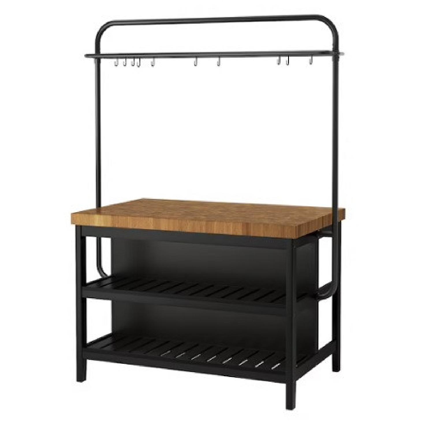 IKEA VADHOLMA Kitchen Island with Rack - image-4