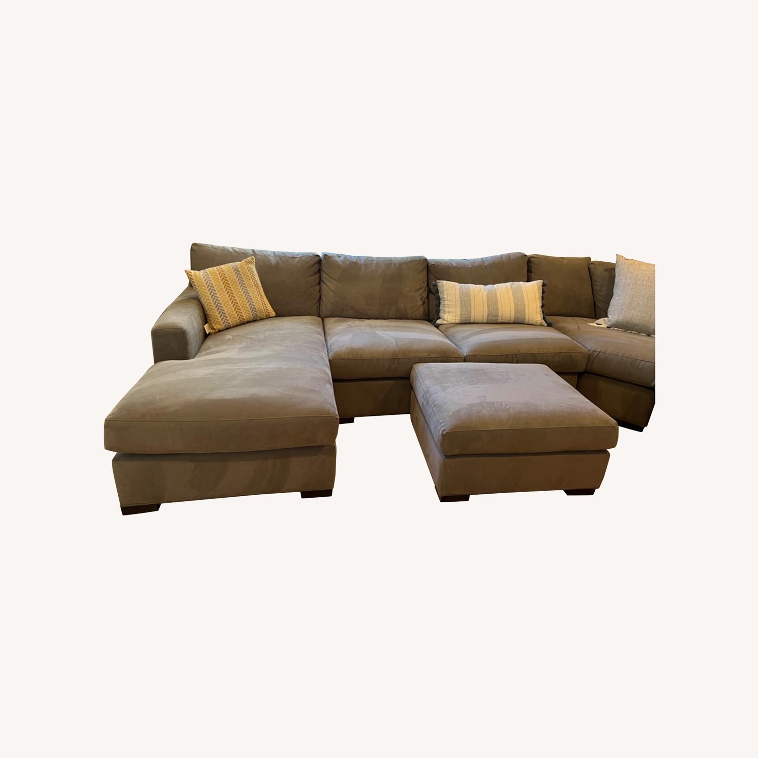 Crate & Barrel Douglas Nickel 4-Pc Sectional Sofa - image-0