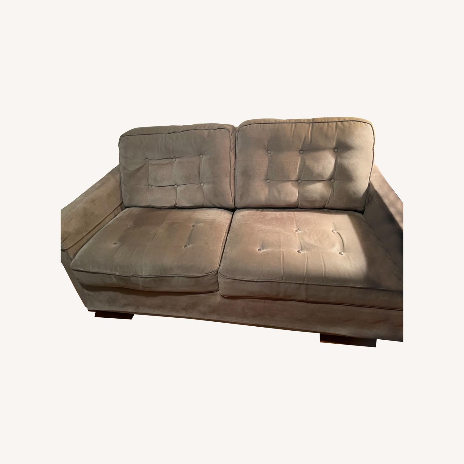 Macy's Grey Tufted Queen Sleeper Sofa - image-0