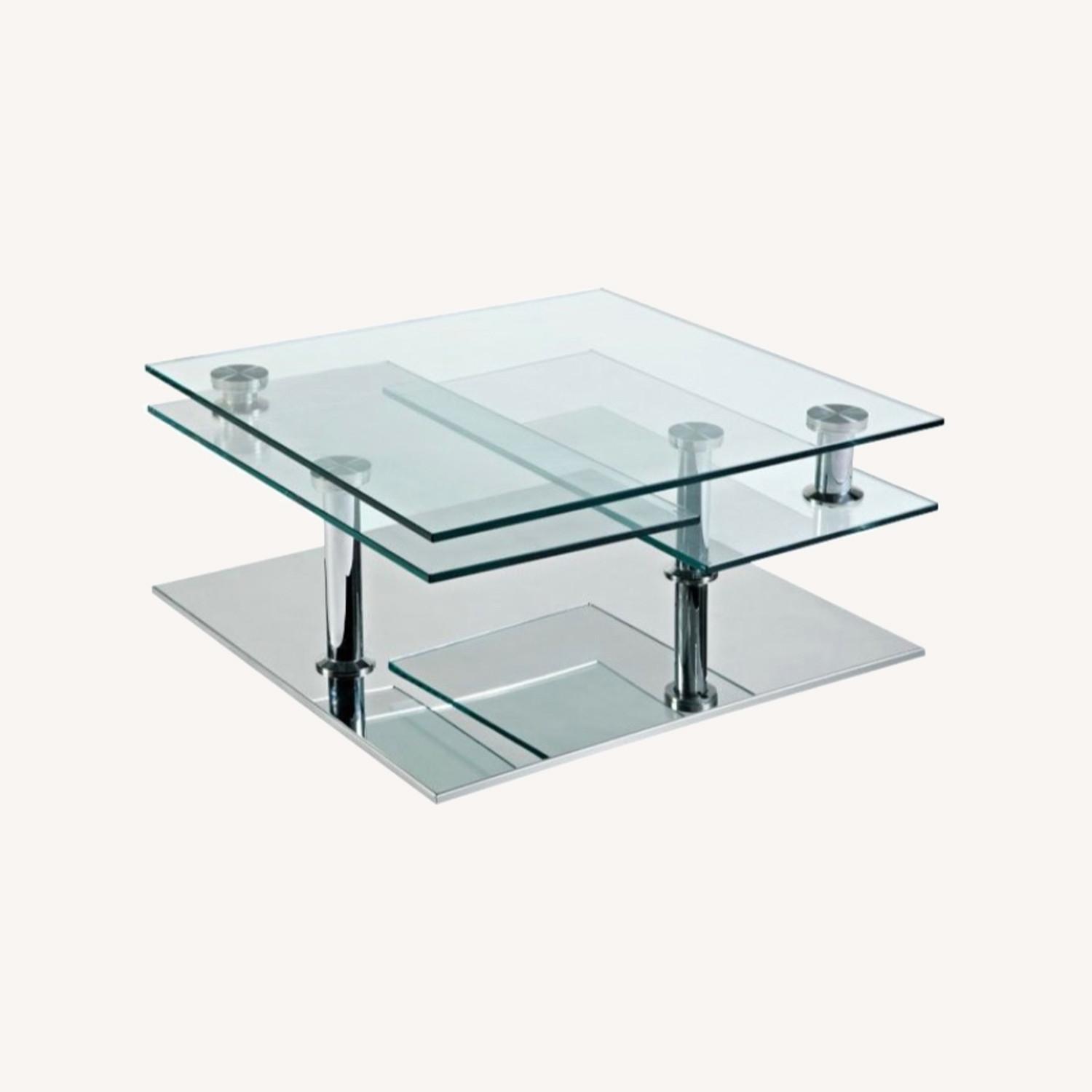 Modani Fuji Glass Modern Table - image-0