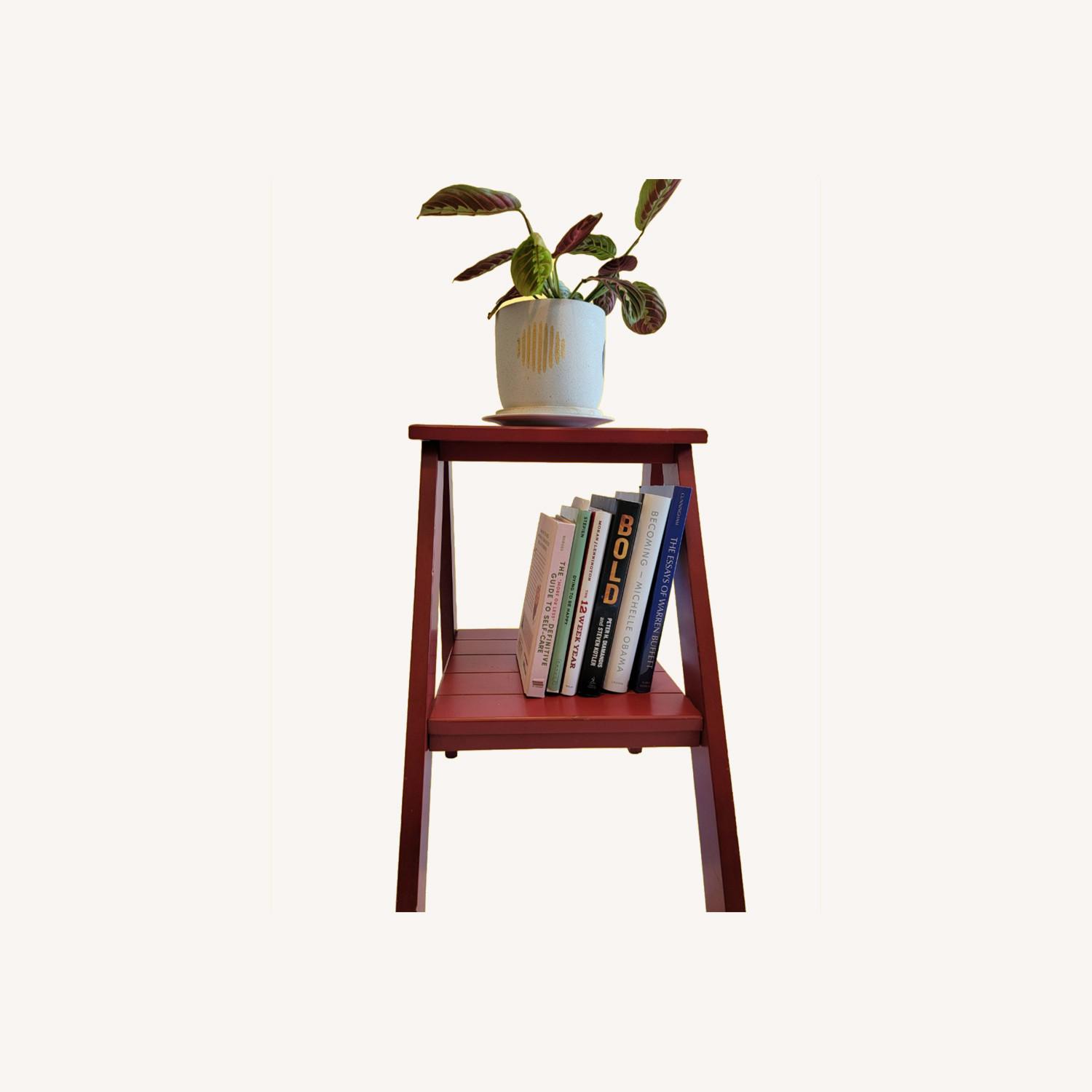 Accent Red Shelf Ladder AptDeco
